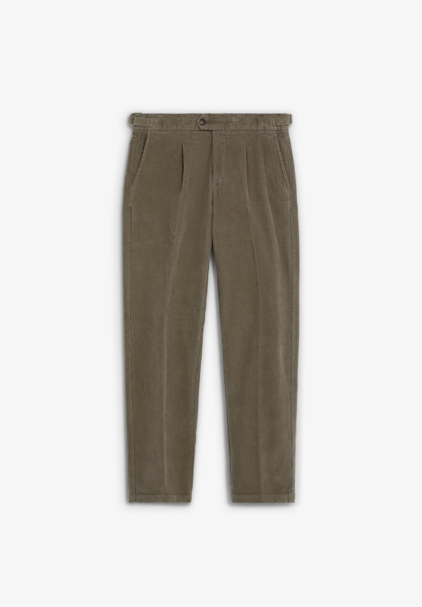 CALÇAS DE BOMBAZINA COM PINÇAS SLIM FIT