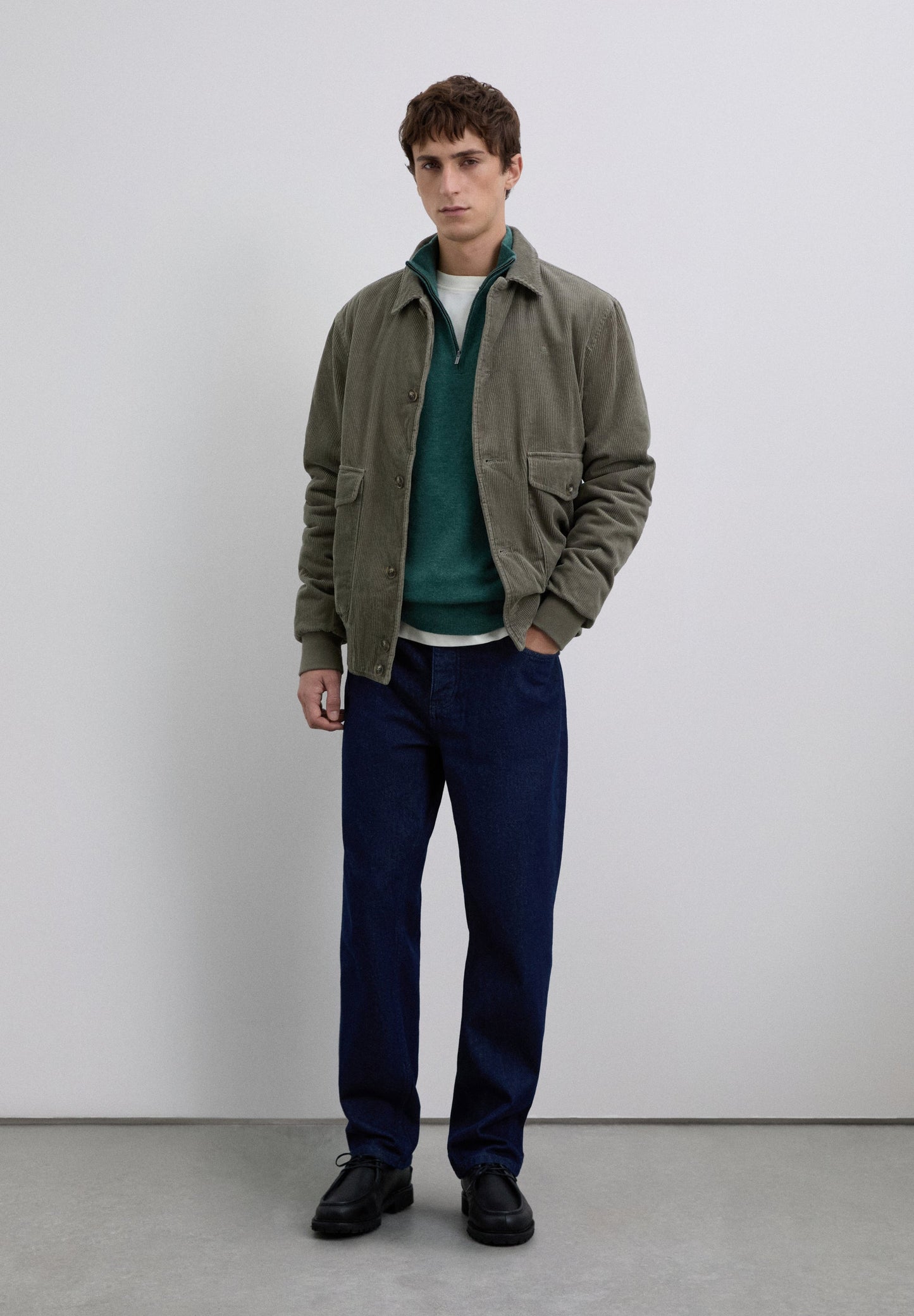 SWEATER DE LÃ COM ZIP E SKULL