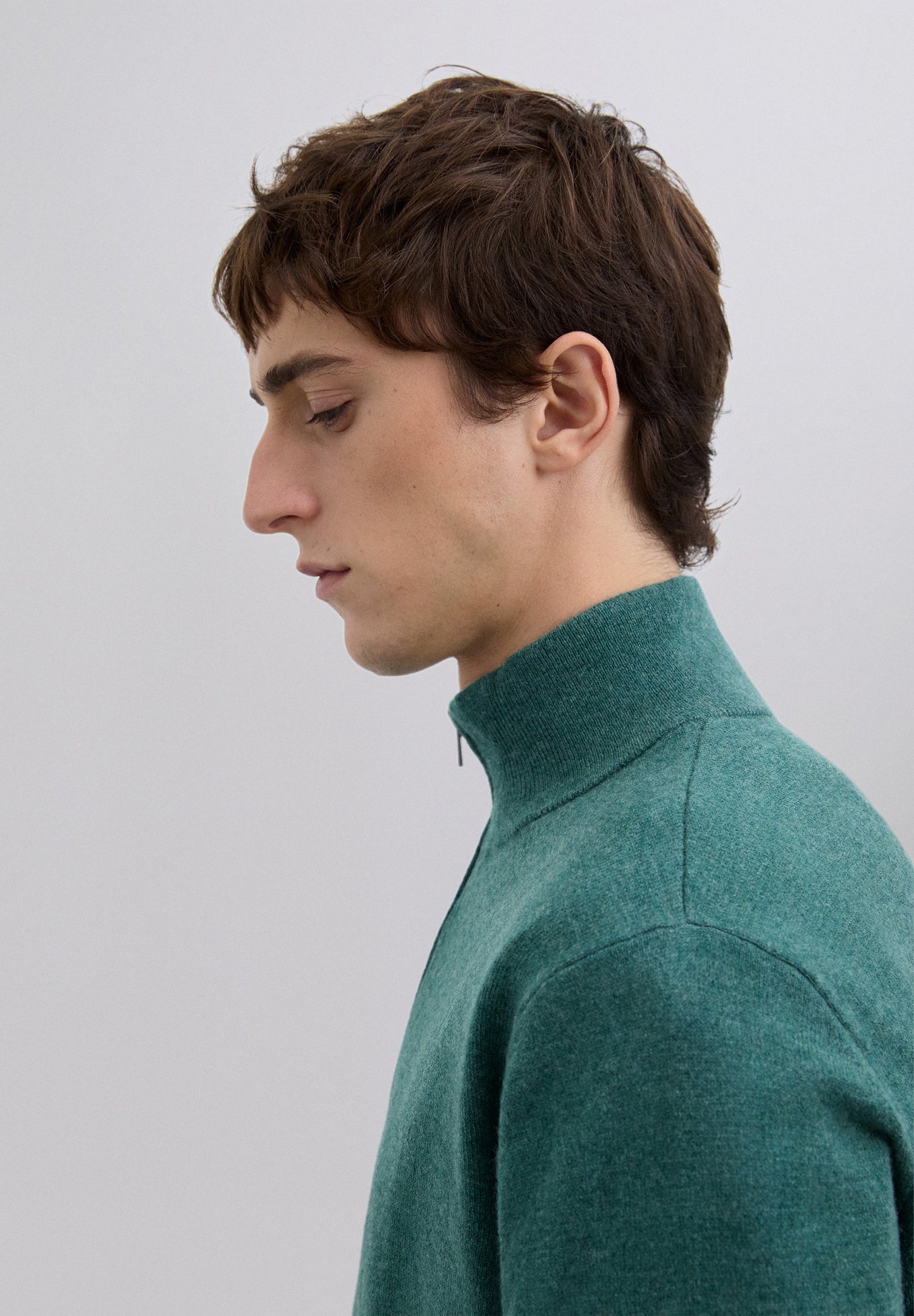 SWEATER DE LÃ COM ZIP E SKULL