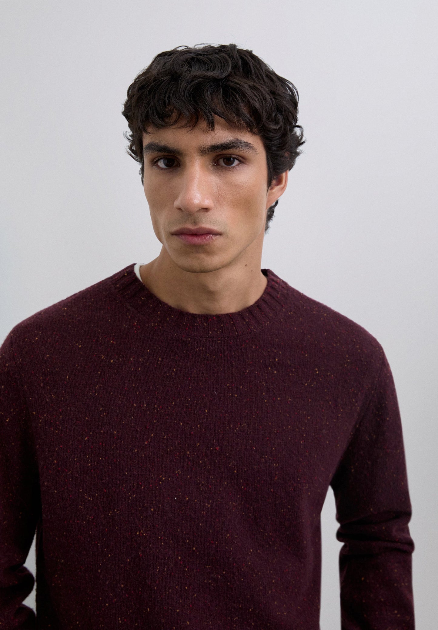 CAMISOLA DE LÃ COM DECOTE REDONDO