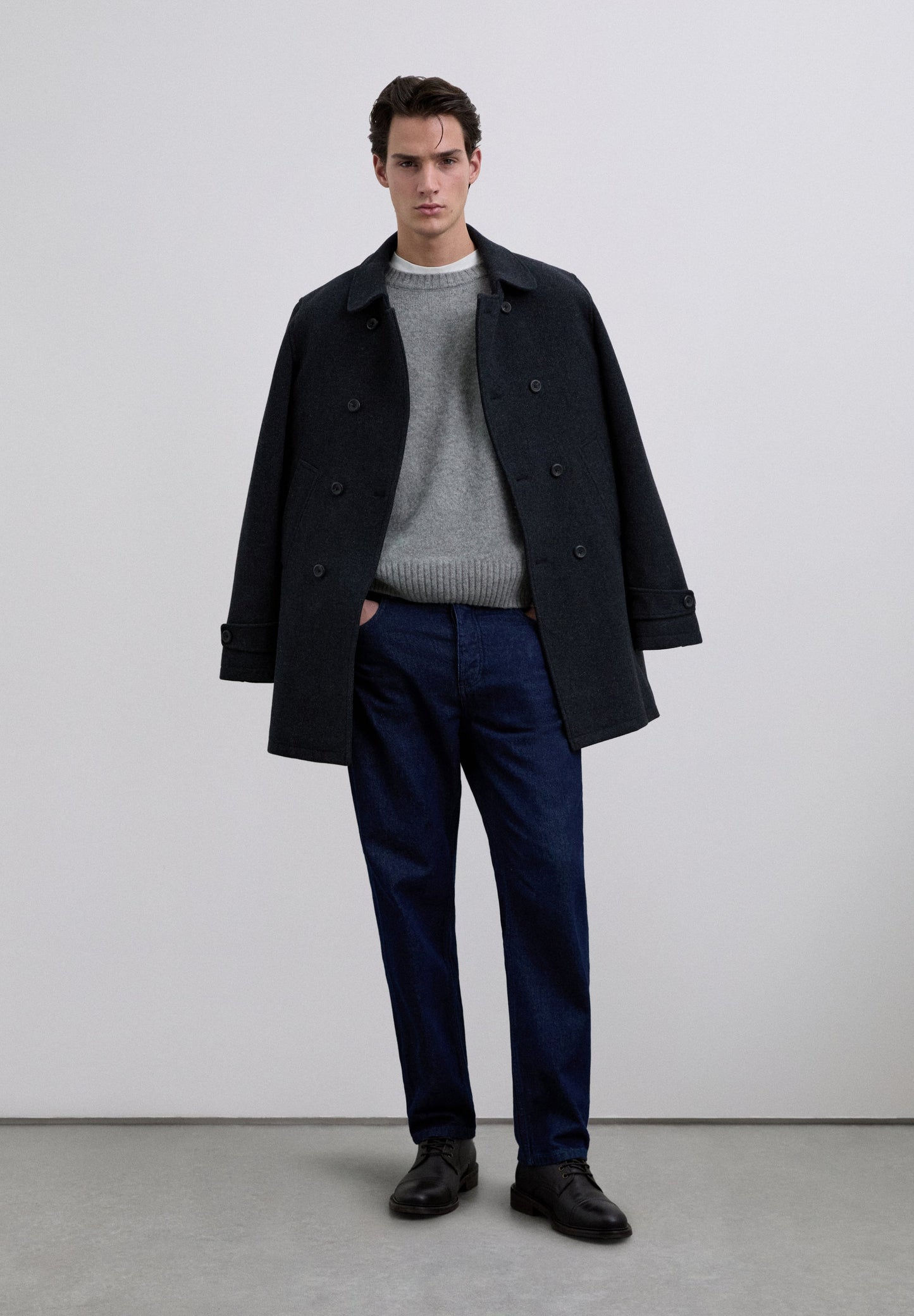 SWEATER DE LÃ COM EFEITO ESCOVADO