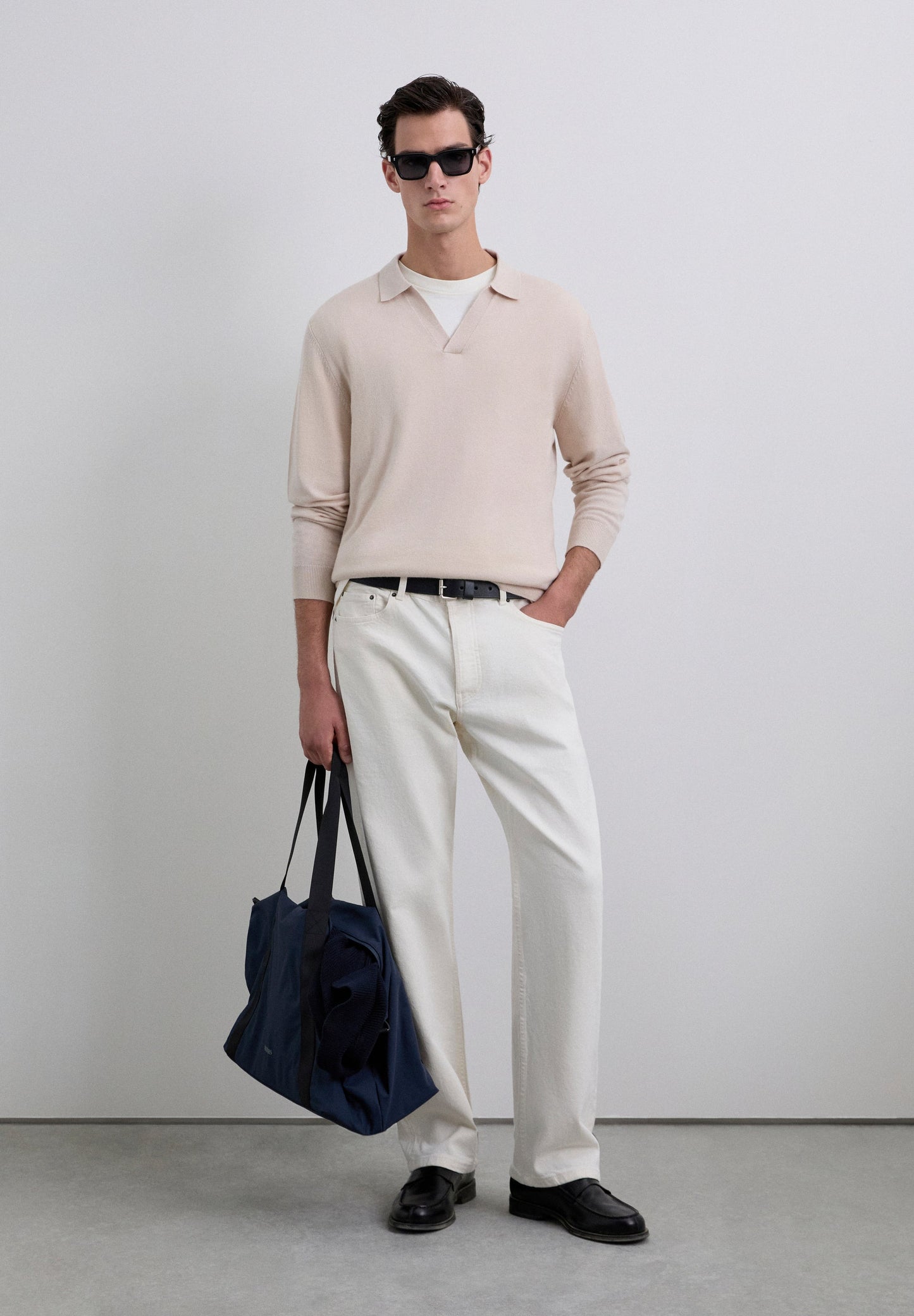 CAMISA POLO EM MALHA DE LÃ