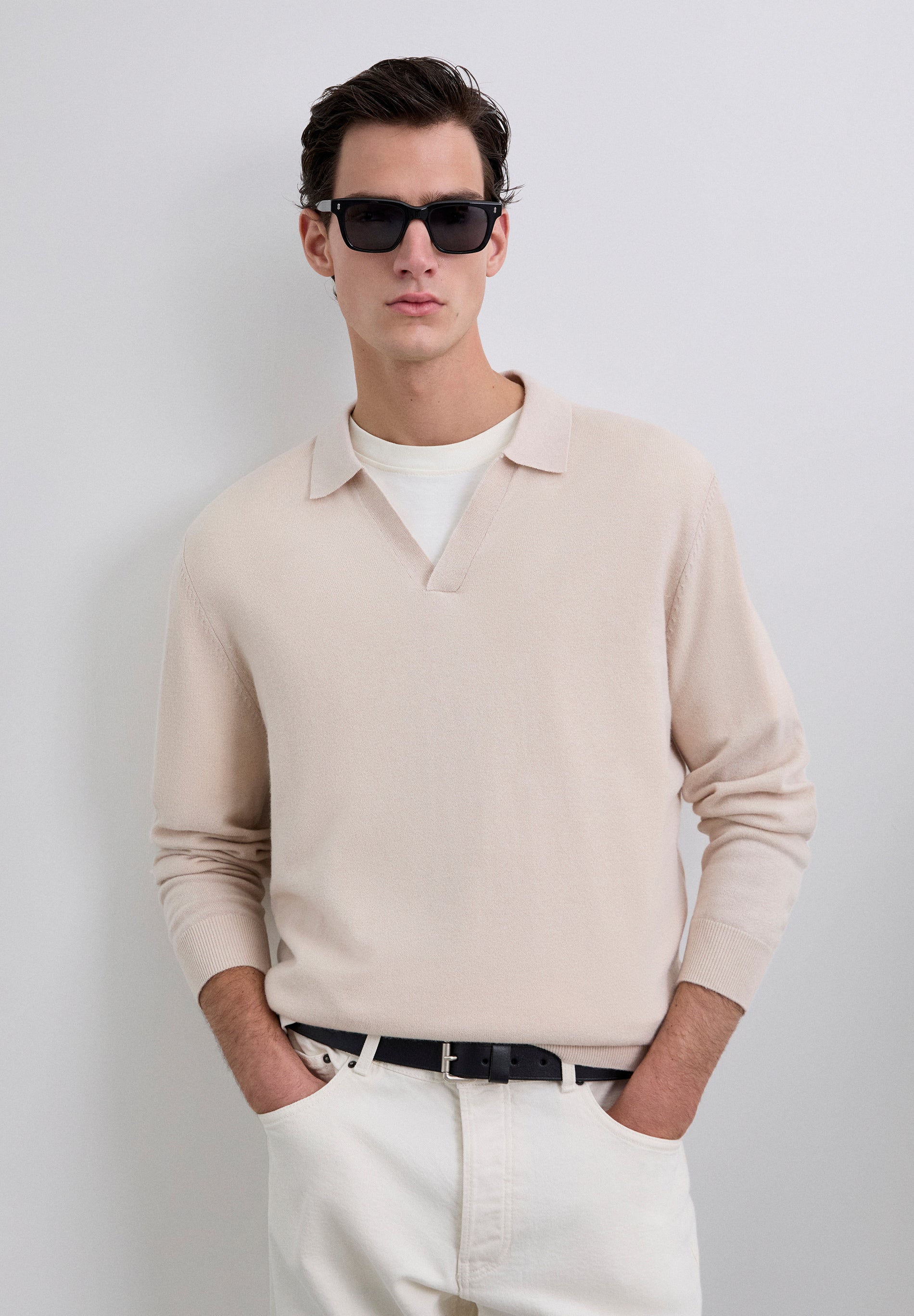 CAMISA POLO EM MALHA DE LÃ