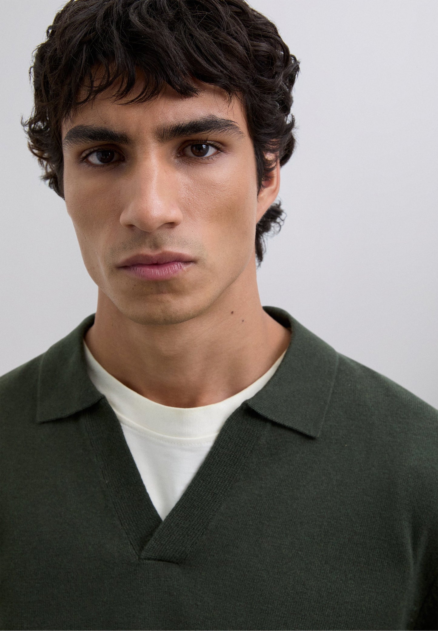 CAMISA POLO EM MALHA DE LÃ