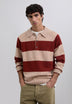 SWEATER CAMISA POLO ÀS RISCAS DE LÃ