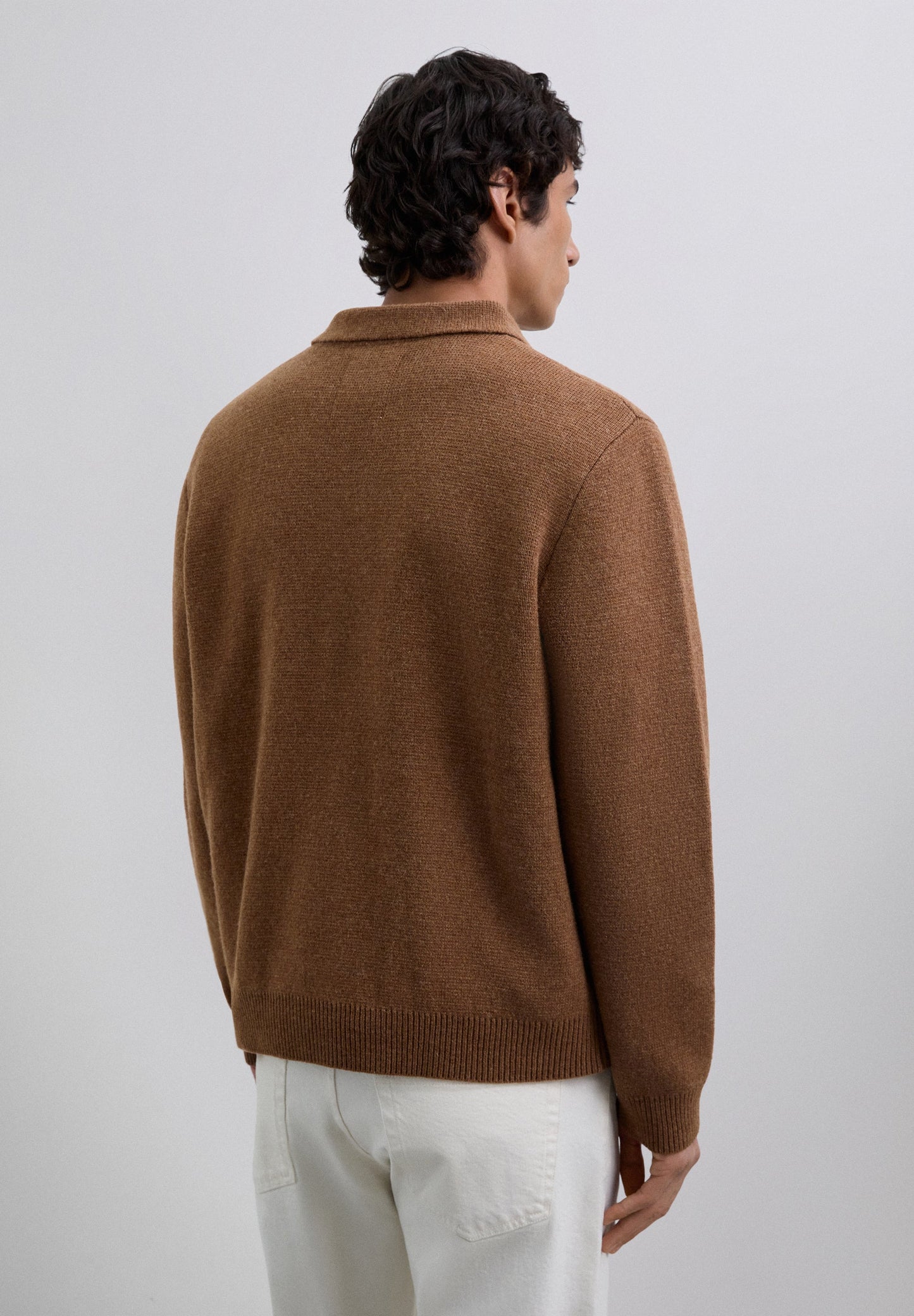 CARDIGAN COM FECHO DE CORRER EM LÃ MERINO