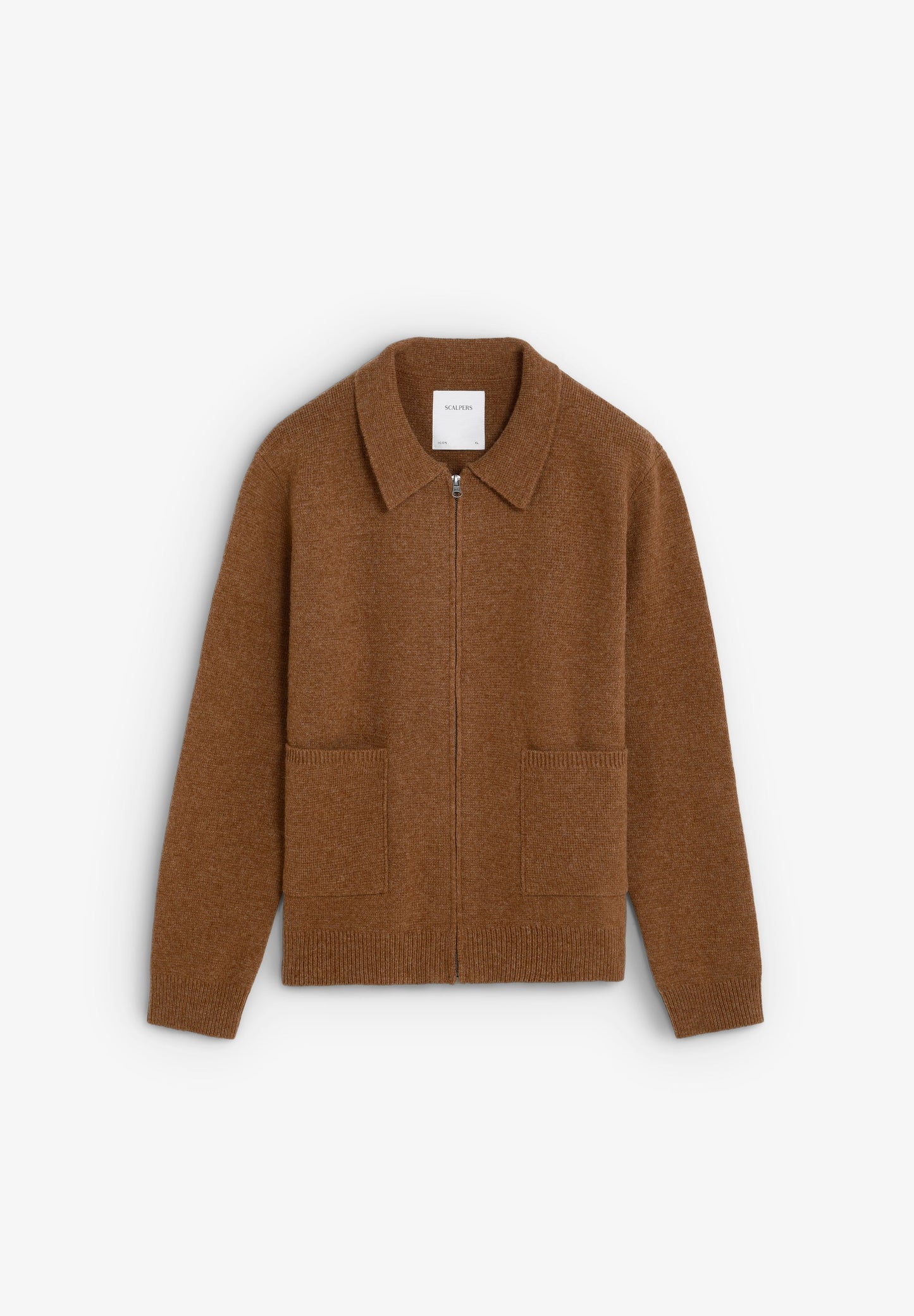 CARDIGAN COM FECHO DE CORRER EM LÃ MERINO