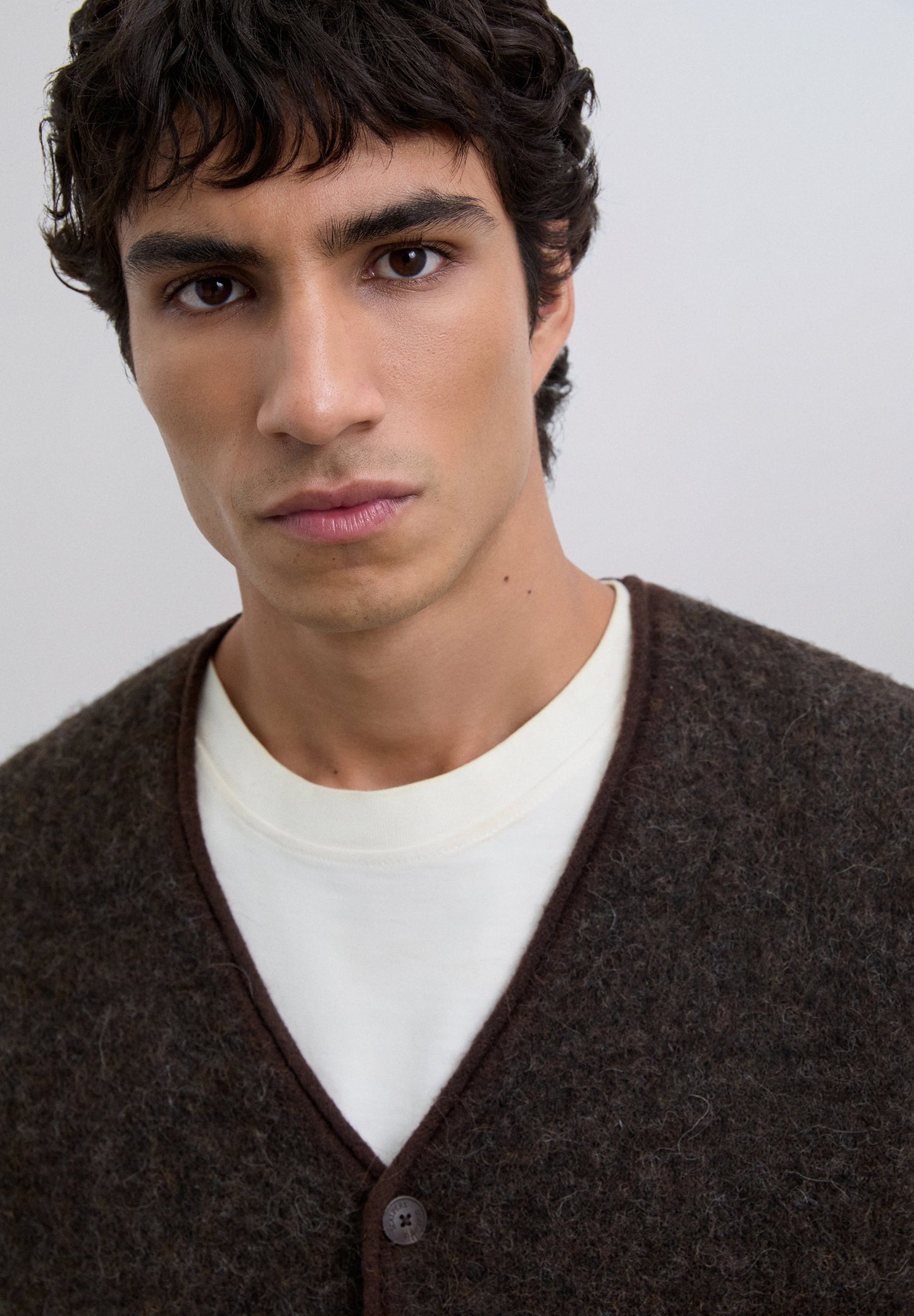 CARDIGAN DE ALPACA COM DECOTE EM V