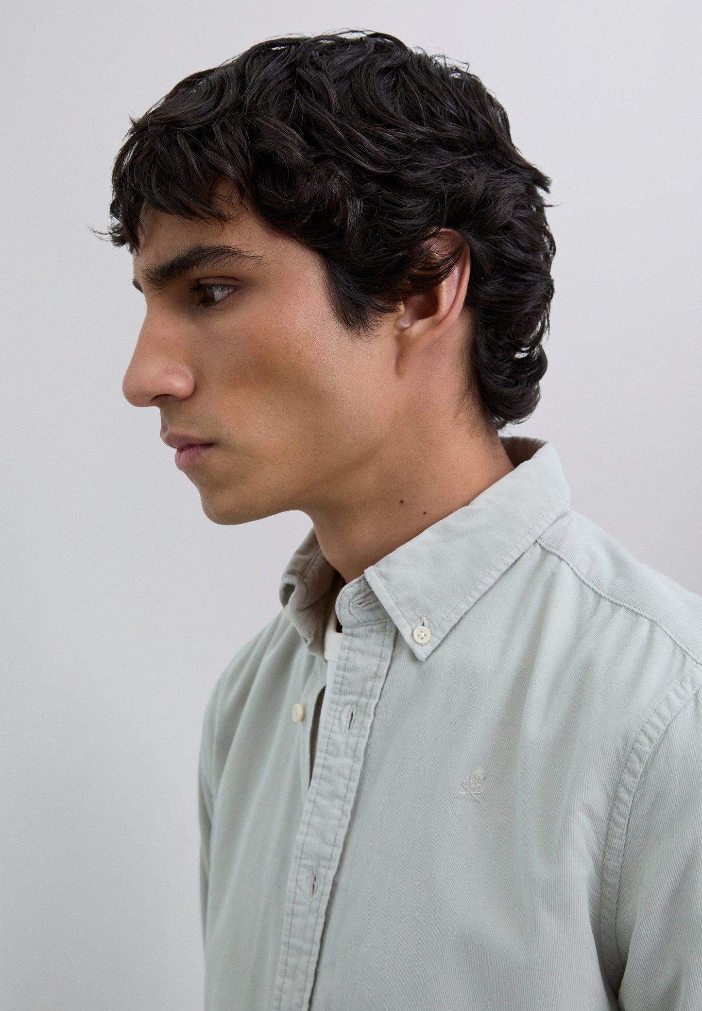 CAMISA BOMBAZINA FINA COM SKULL