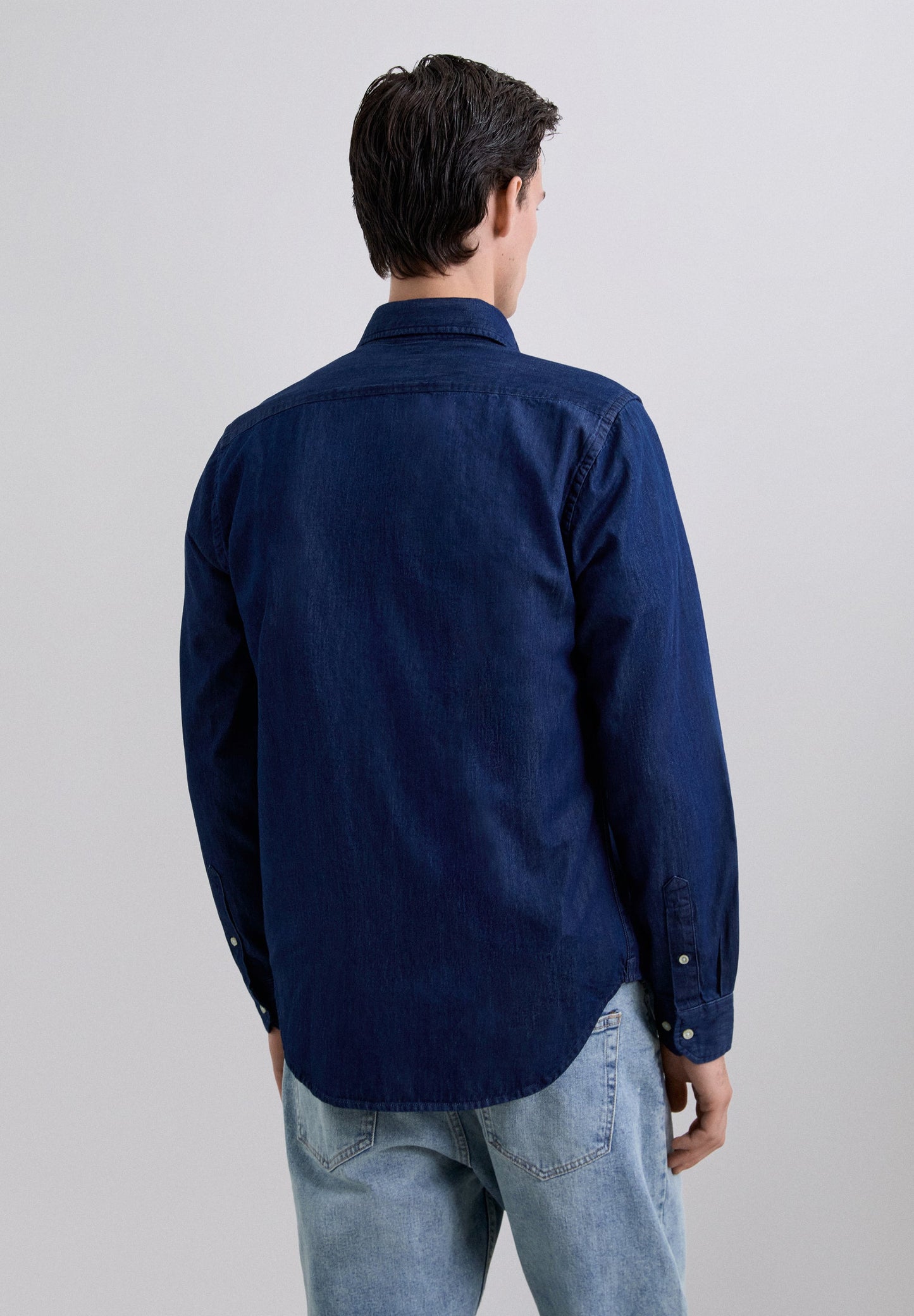 CAMISA JEANS DE ALGODÃO