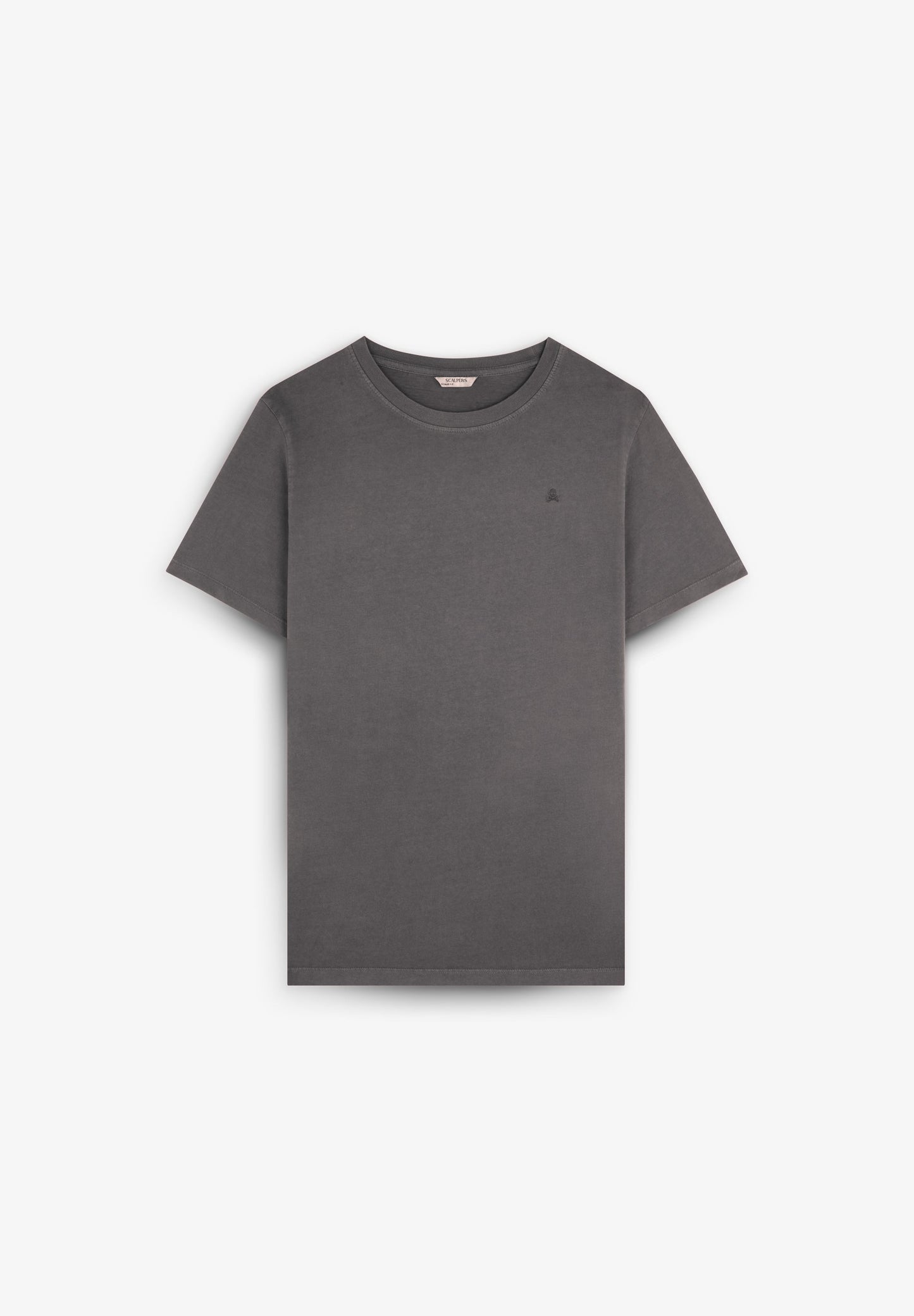 T-SHIRT COM SKULL BORDADA NO TOM