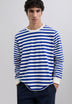T-SHIRT ÀS RISCAS DE MANGA COMPRIDA