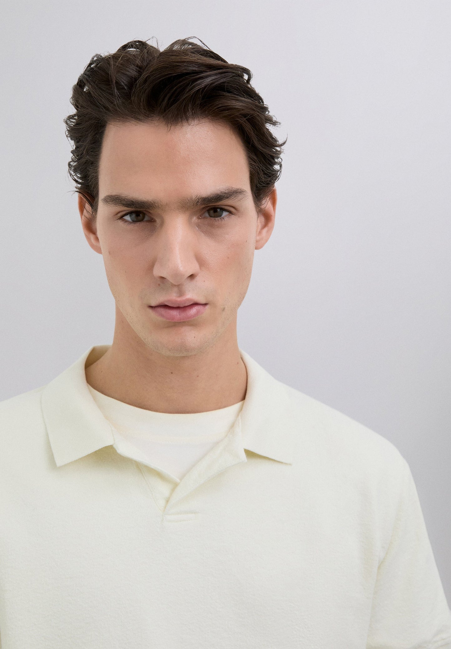 CAMISA POLO MANGA CURTA MALHA RÚSTICA