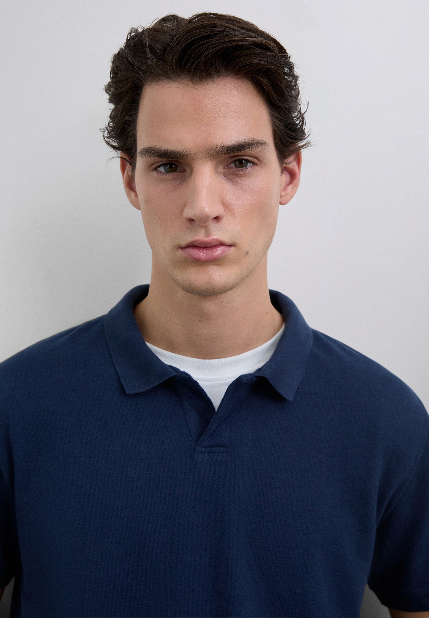 CAMISA POLO MANGA CURTA MALHA RÚSTICA