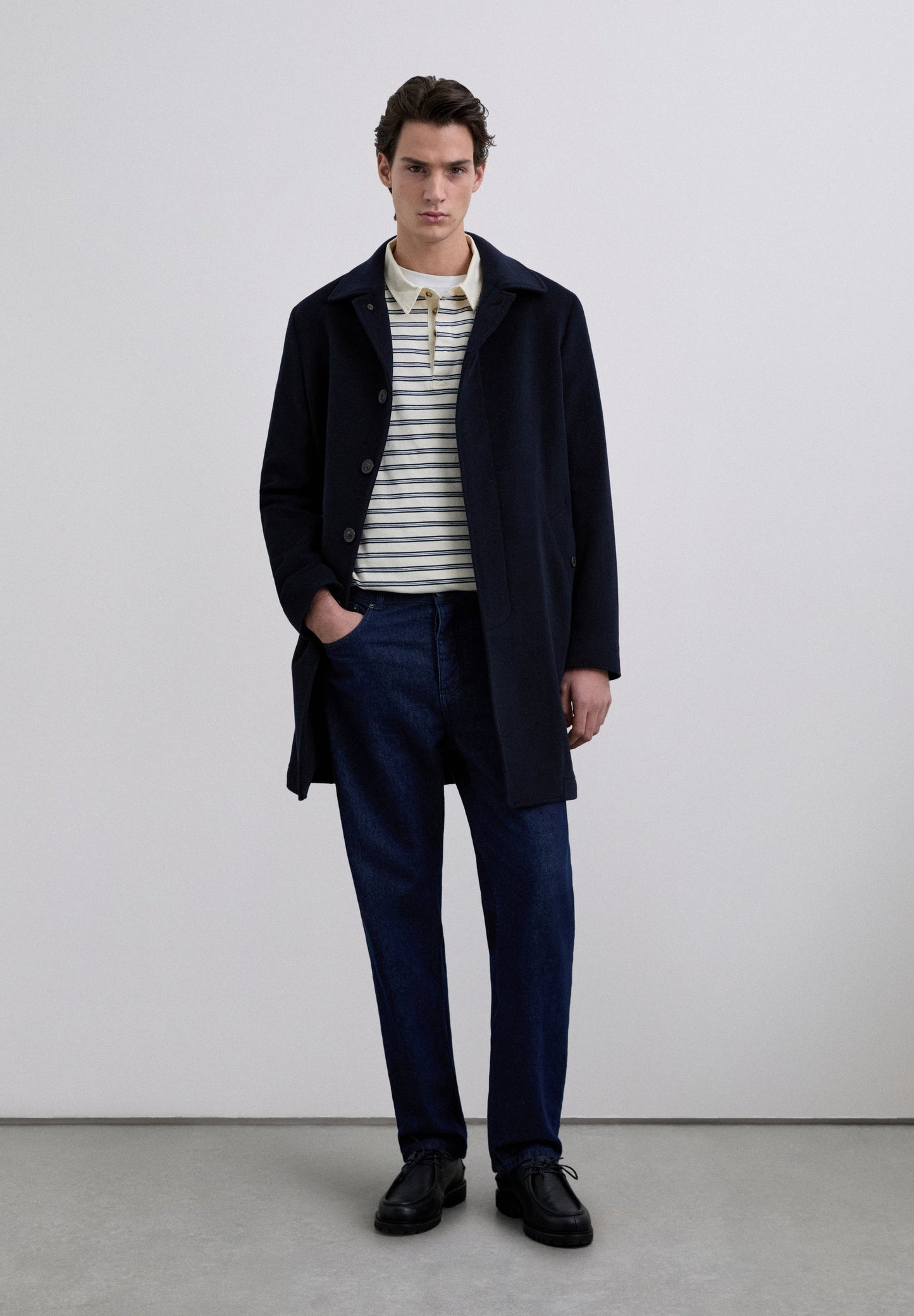 CAMISA POLO DE MALHA ESTAMPADA RELAXED