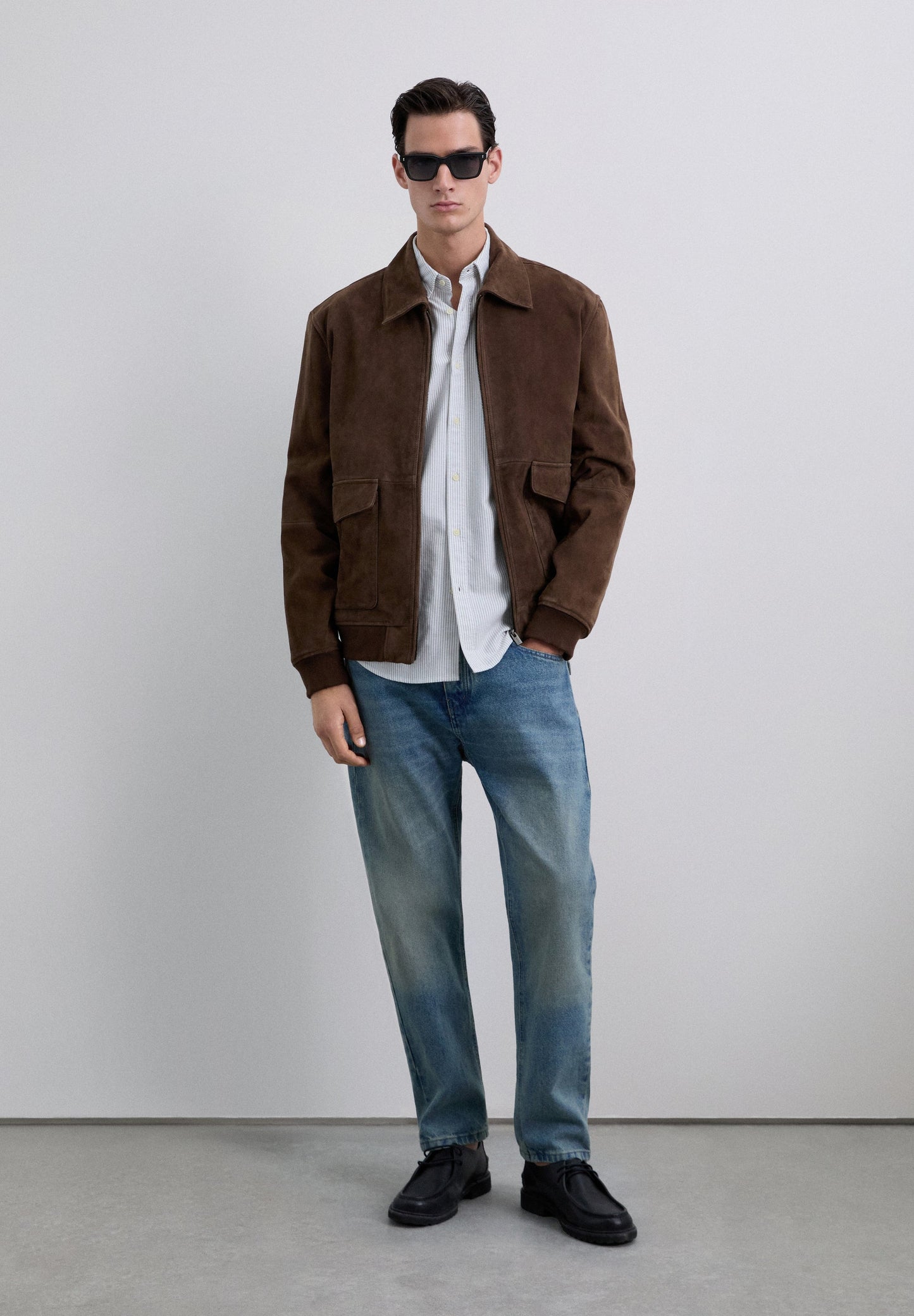 CAMISA ÀS RISCAS EM ALGODÃO