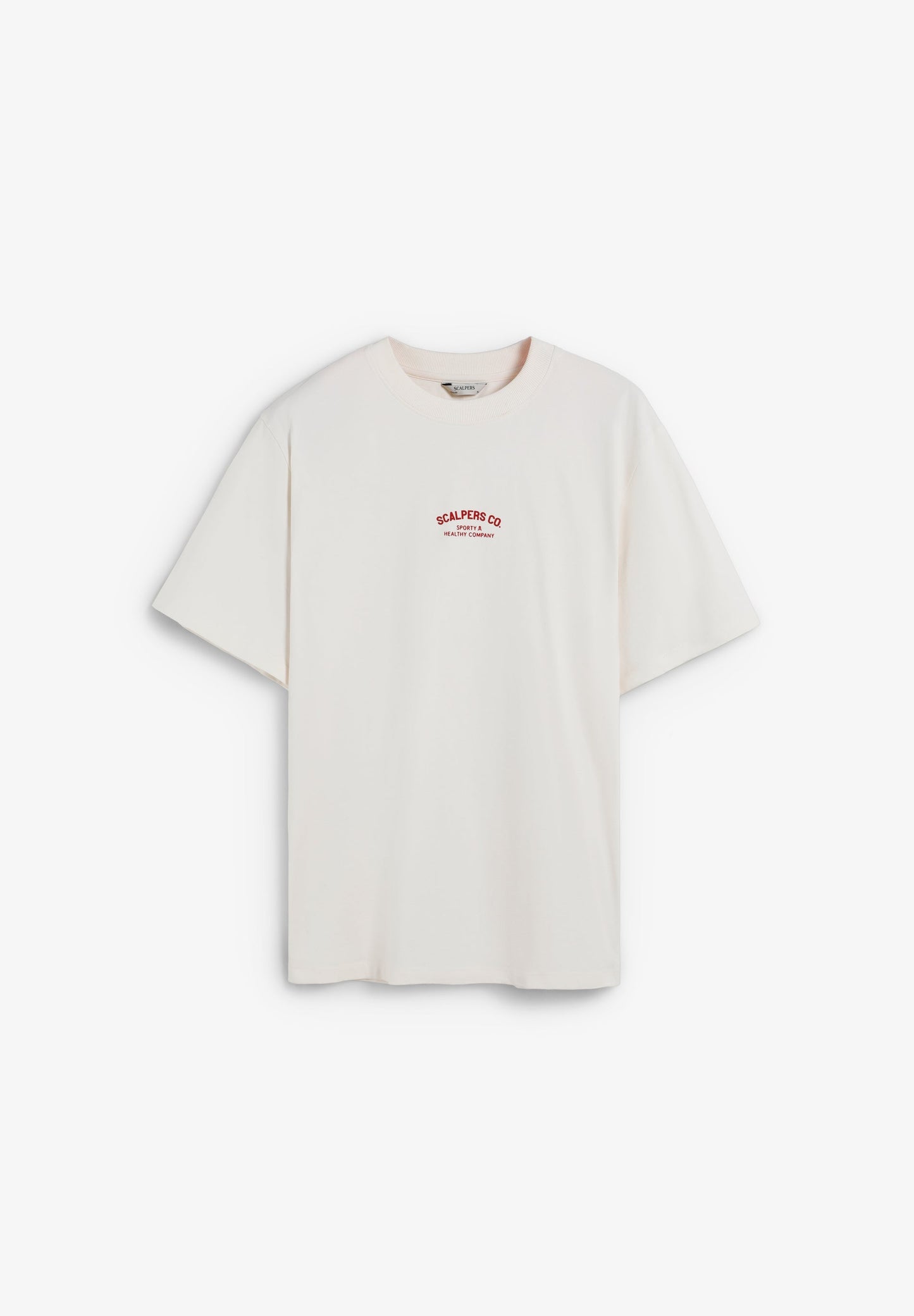 T-SHIRT COM PADRÃO E LOGÓTIPO EM CONTRASTE