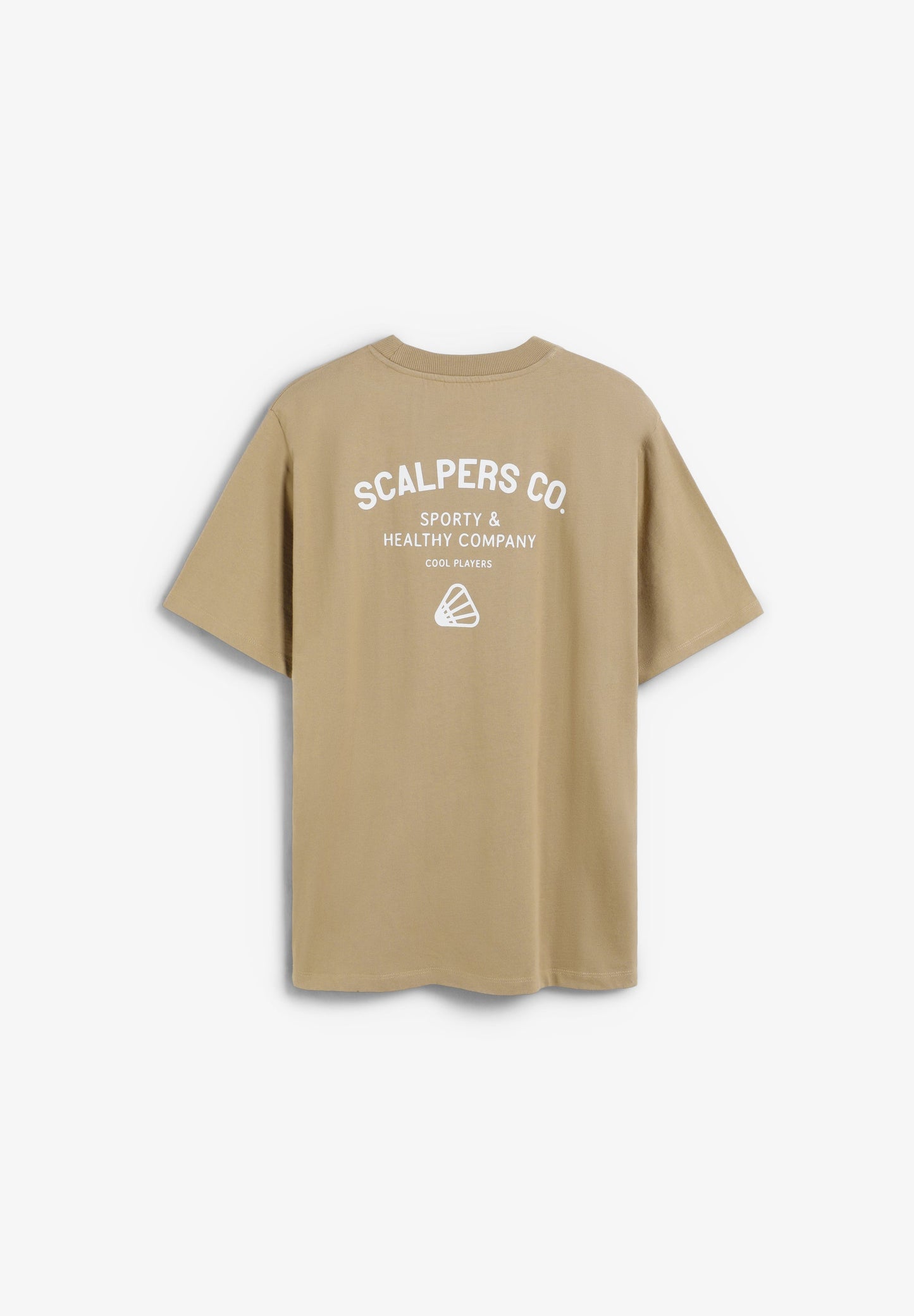 T-SHIRT COM PADRÃO E LOGÓTIPO EM CONTRASTE