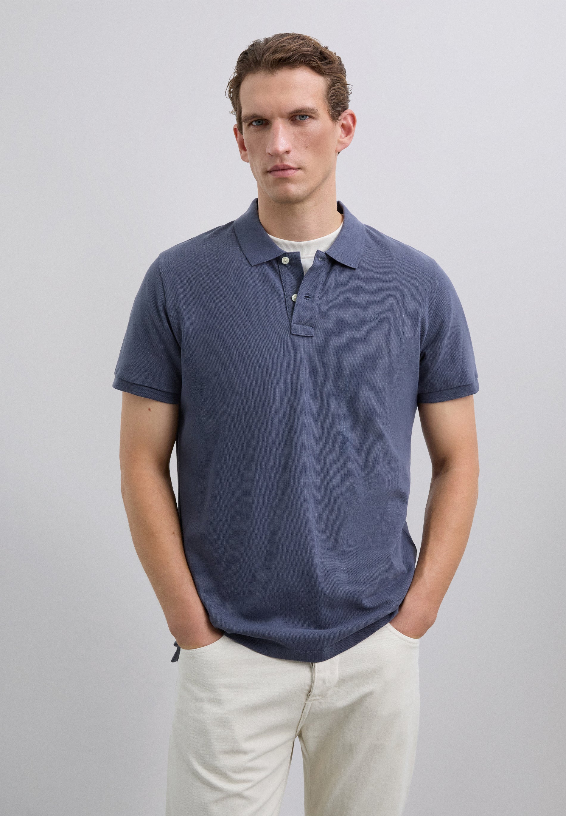 CAMISA POLO BÁSICA COM SKULL