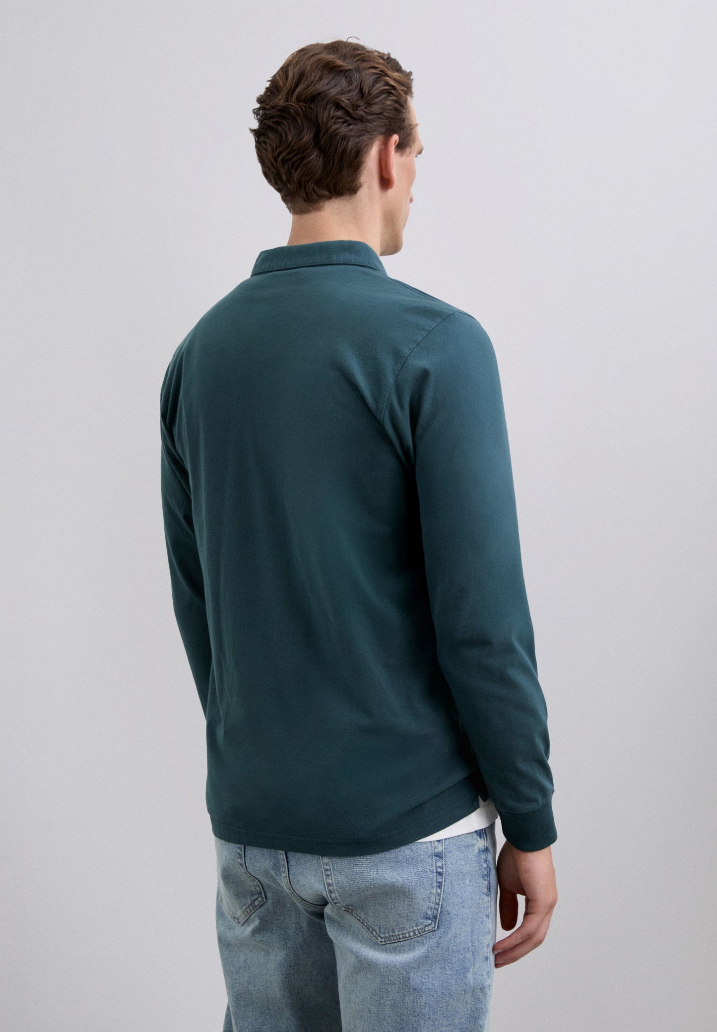 CAMISA POLO DE MANGA COMPRIDA COM LOGÓTIPO