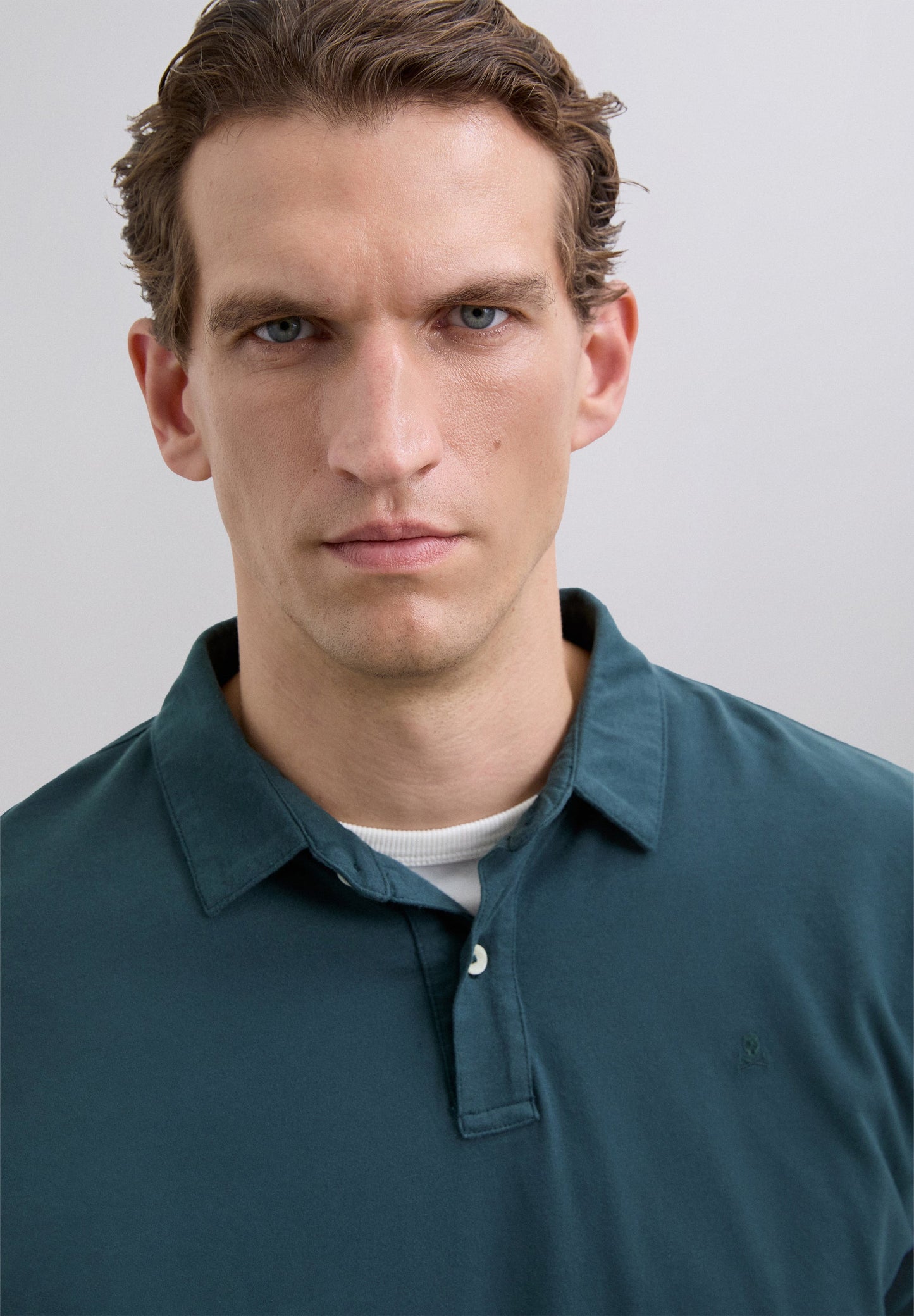 CAMISA POLO DE MANGA COMPRIDA COM LOGÓTIPO