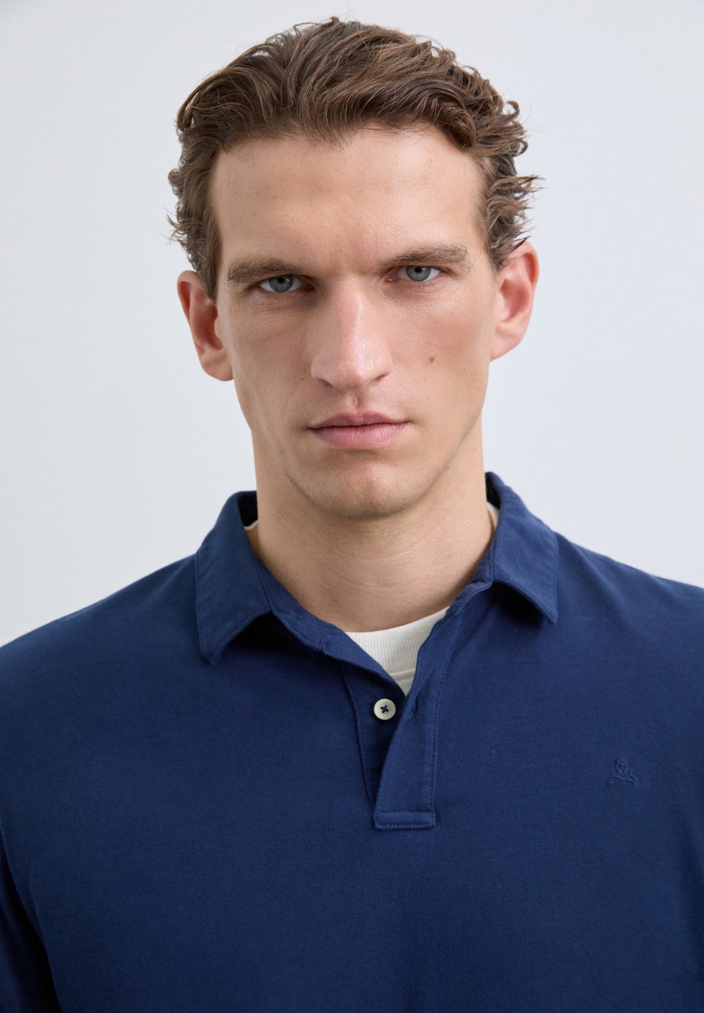 CAMISA POLO DE MANGA COMPRIDA COM LOGÓTIPO