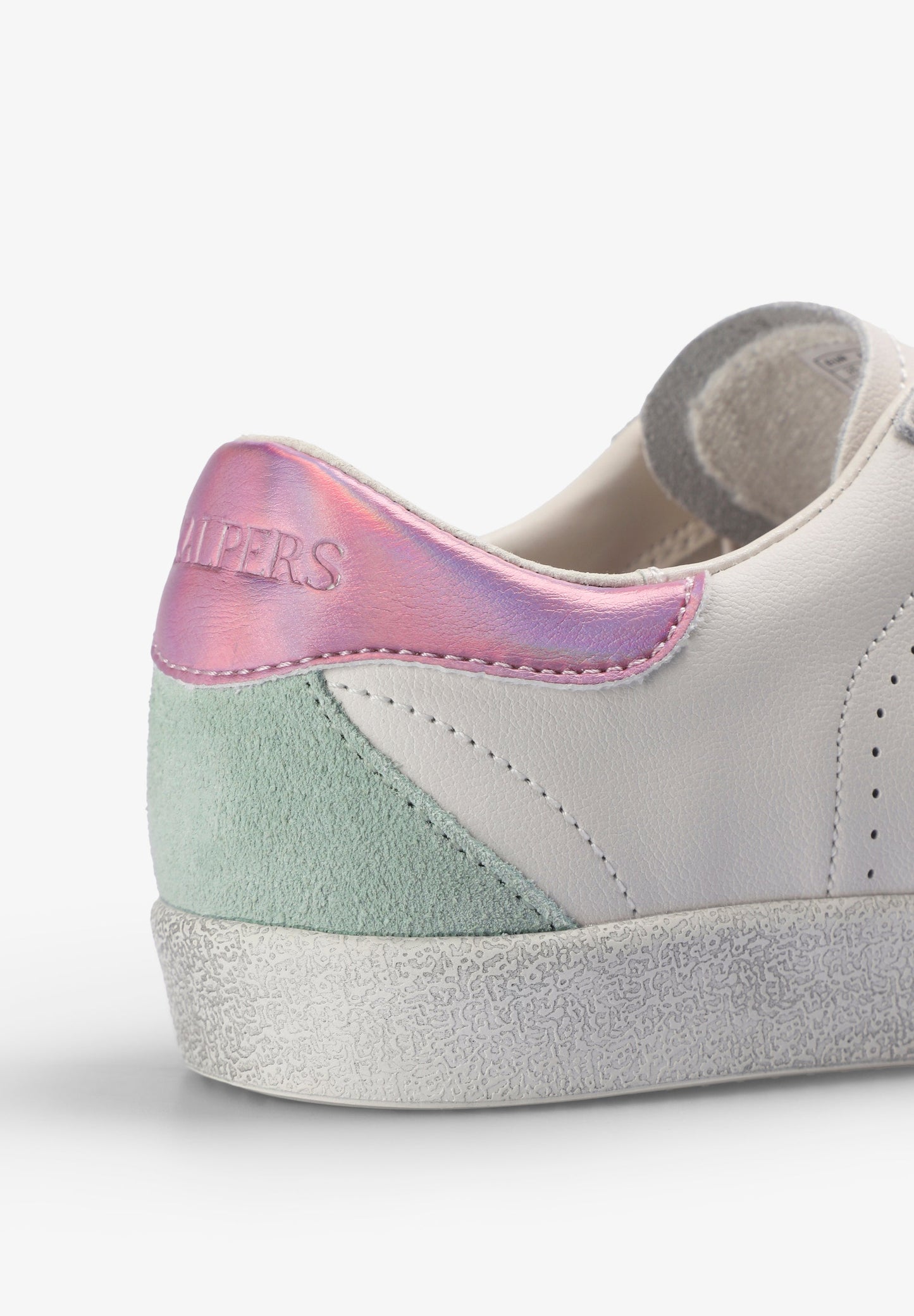 SAPATILHAS EM PELE EM CONTRASTE