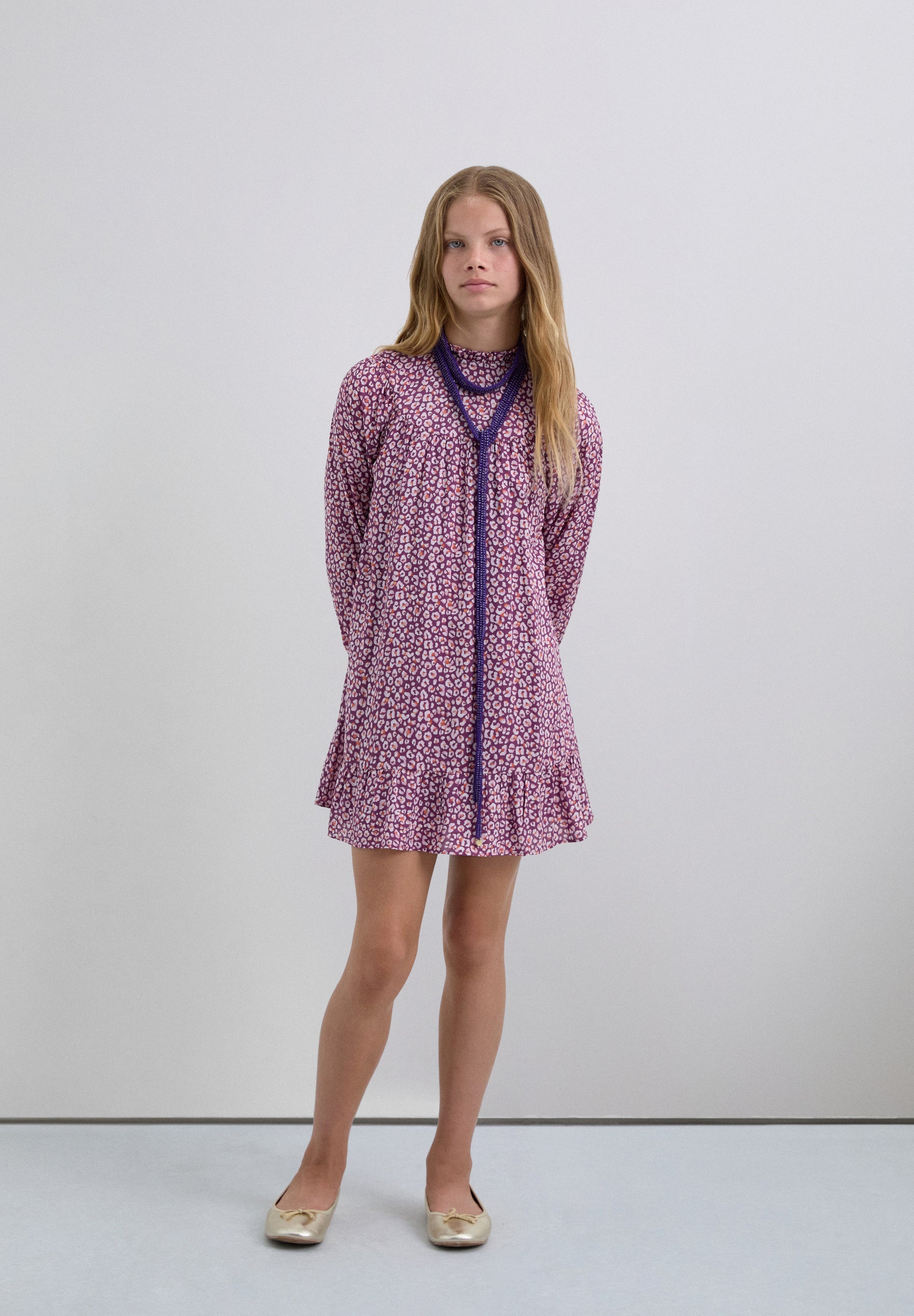 VESTIDO MINI COM ESTAMPADO ANIMAL