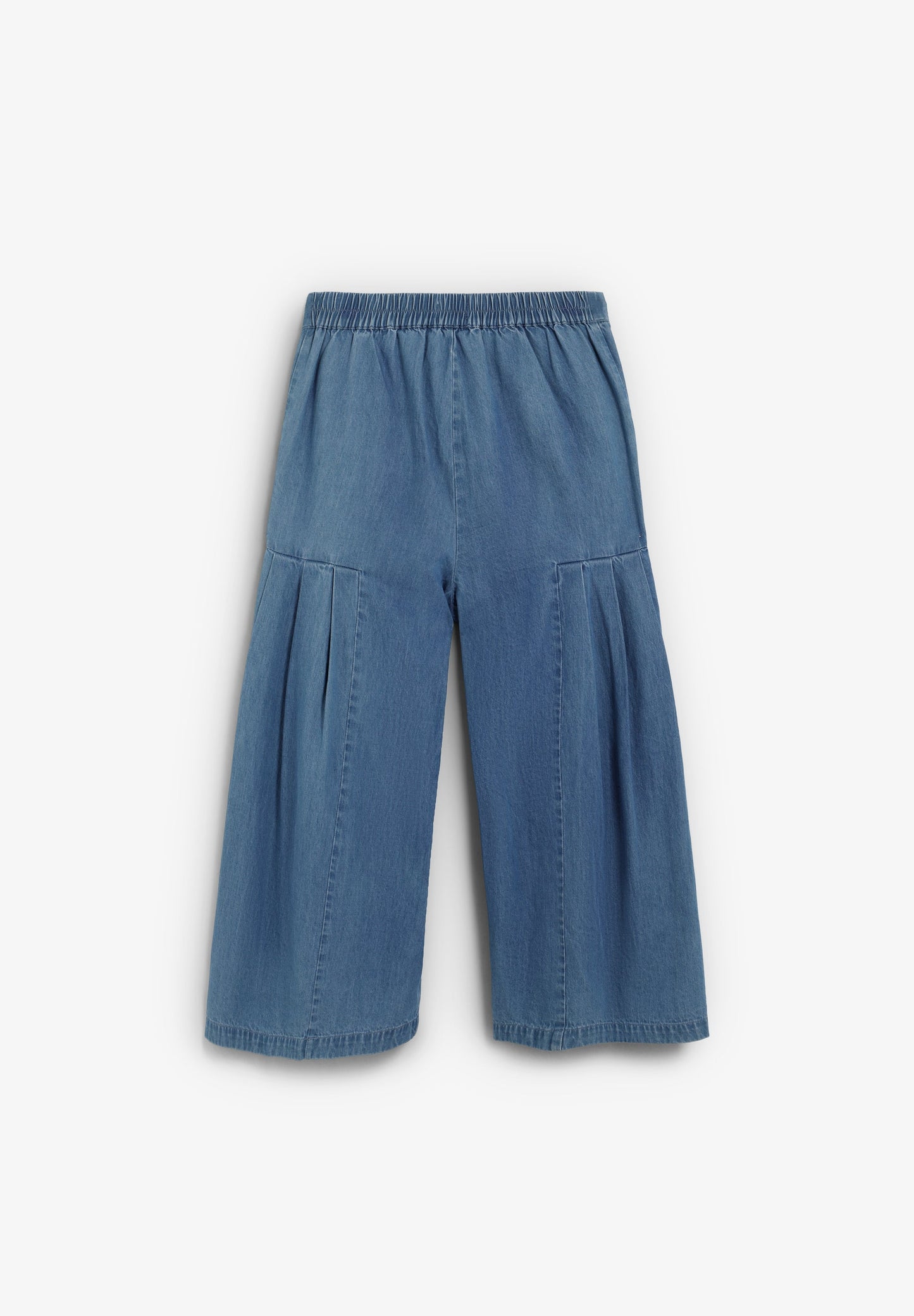 CALÇAS DENIM COM FLORES BORDADAS