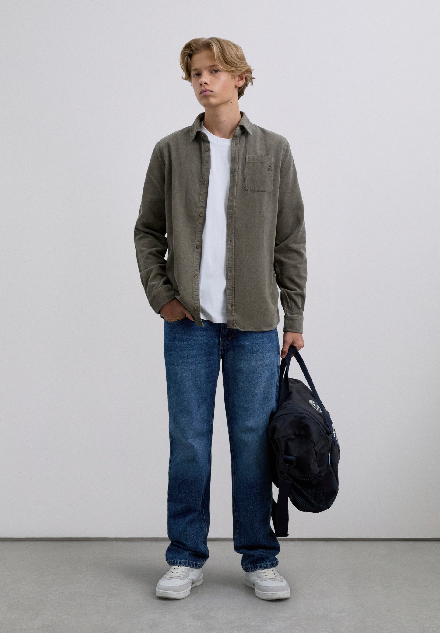 CAMISA BOMBAZINA BORDADA SKULL