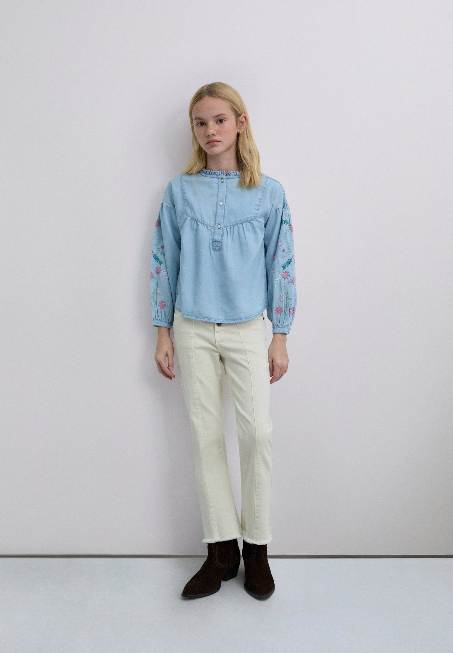 SCDENIMEMBBLOUSE GIRLS