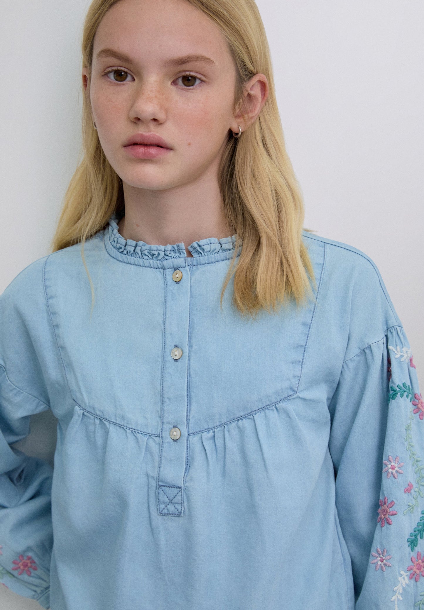 SCDENIMEMBBLOUSE GIRLS