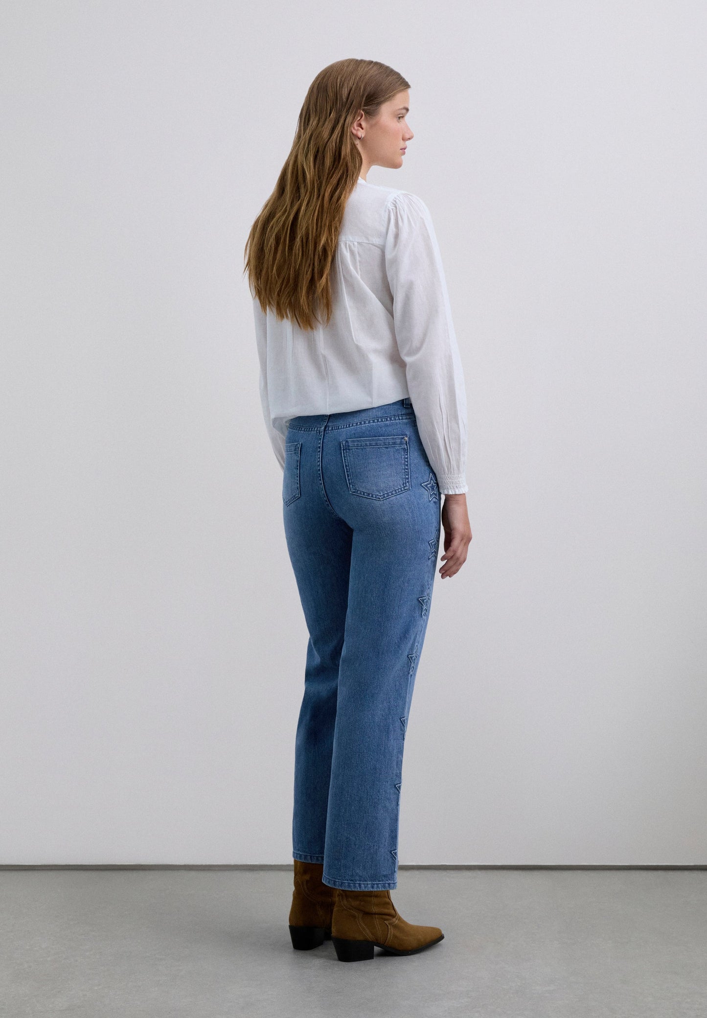 SCWIDE EMB LEG JEANS GIRLS