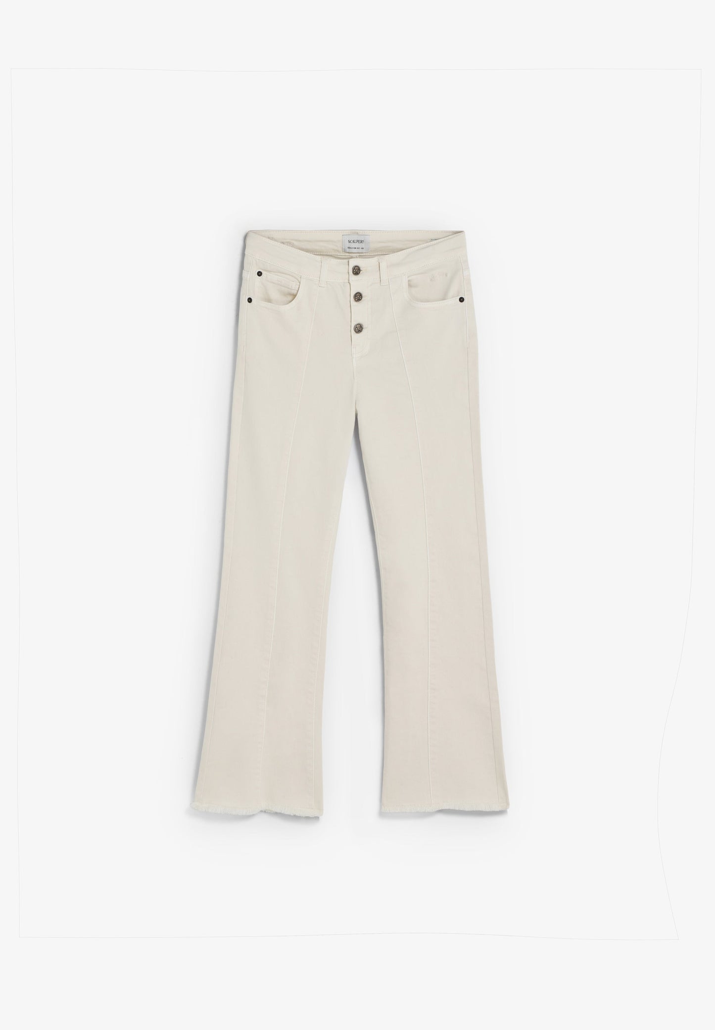 CALÇAS DENIM CORTE À BOCA DE SINO