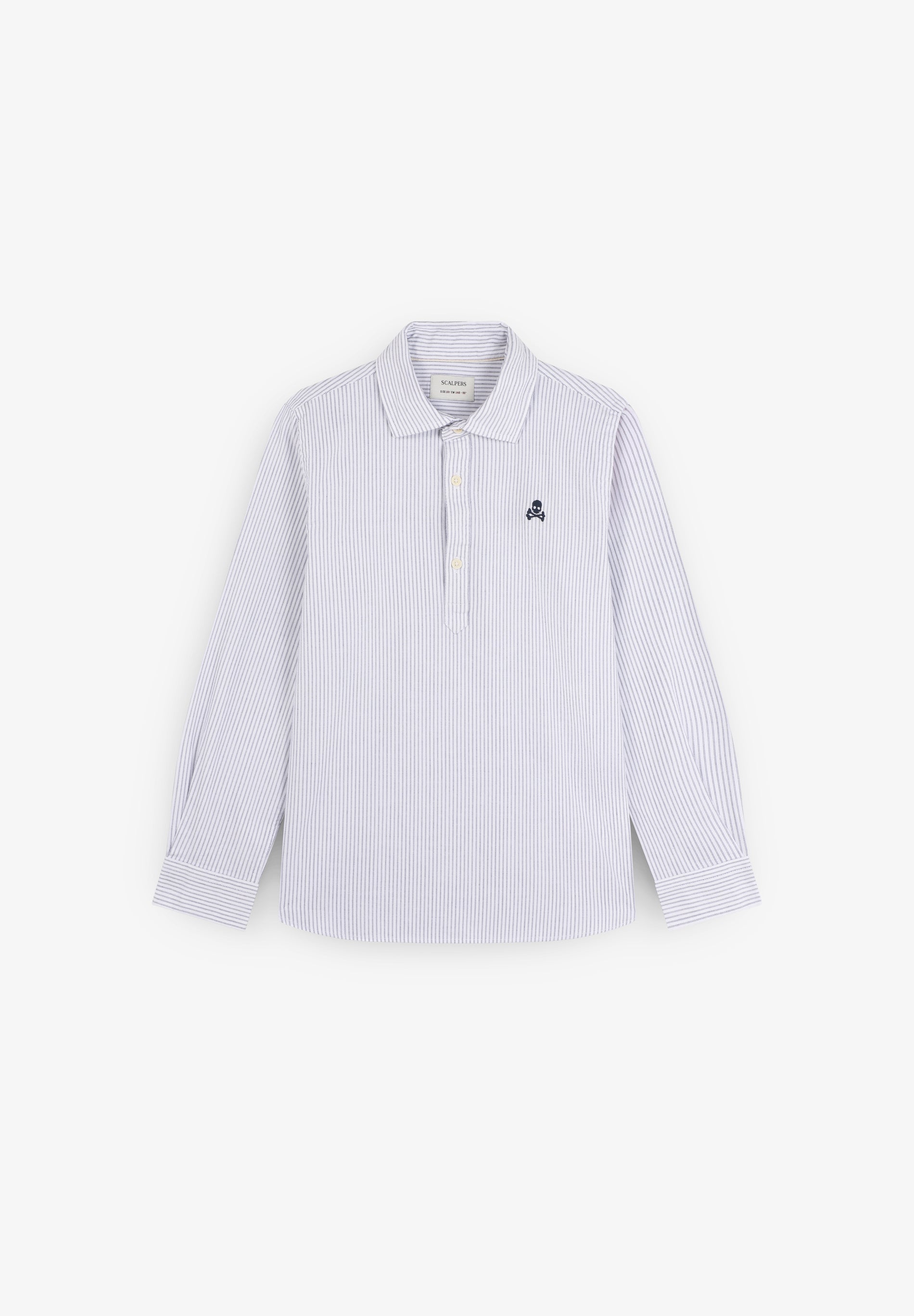 T-SHIRT ÀS RISCAS COM SKULL