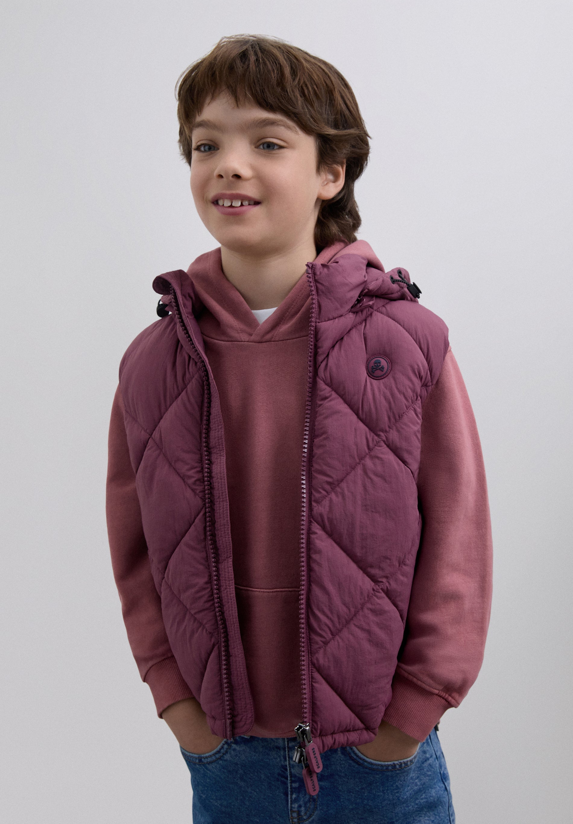 COLETE ACOLCHOADO COM CAPUZ SKULL