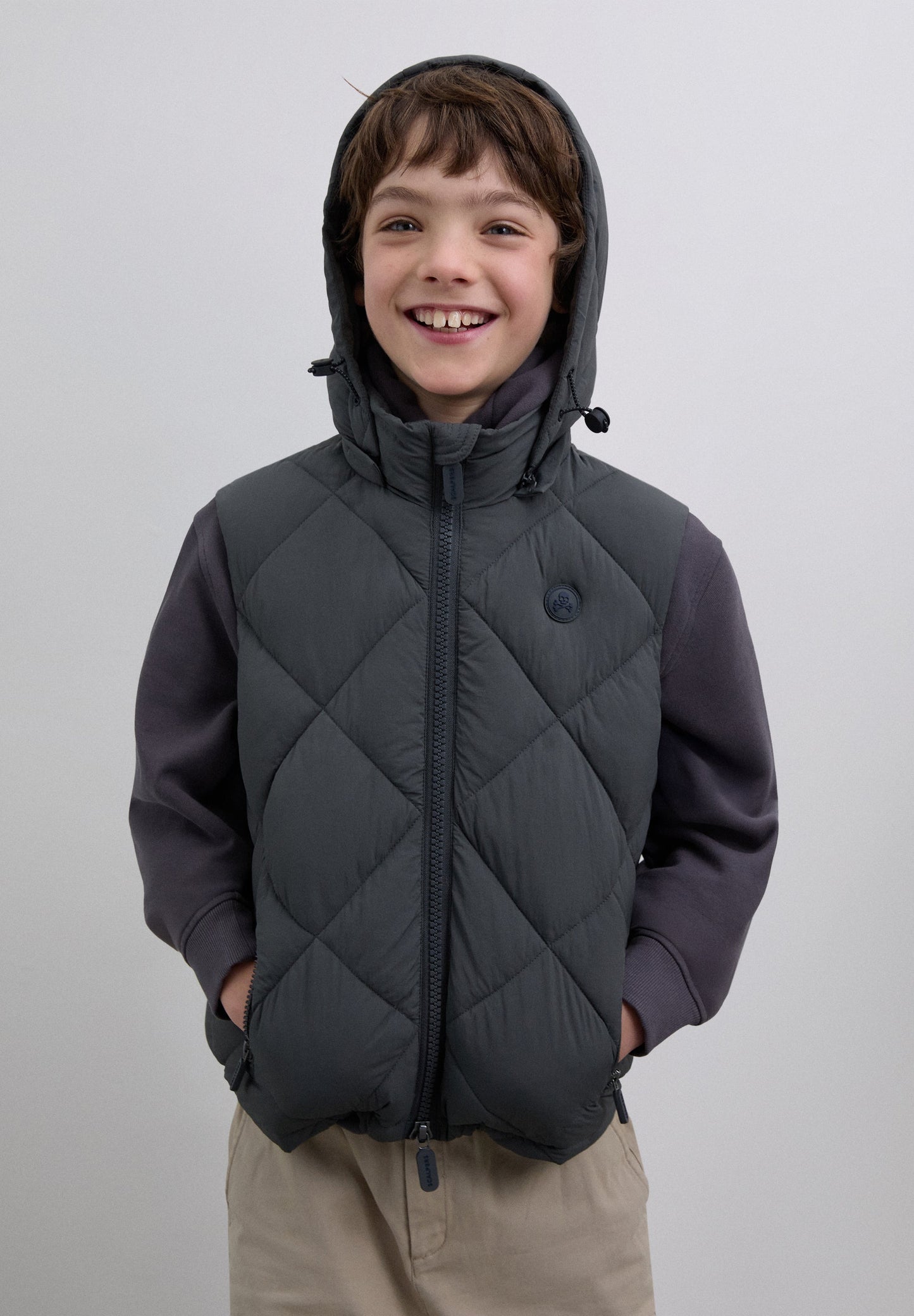 COLETE ACOLCHOADO COM CAPUZ SKULL