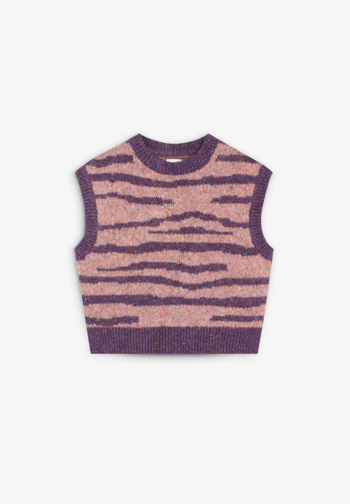 COLETE EM MALHA COM ESTAMPADO ANIMAL