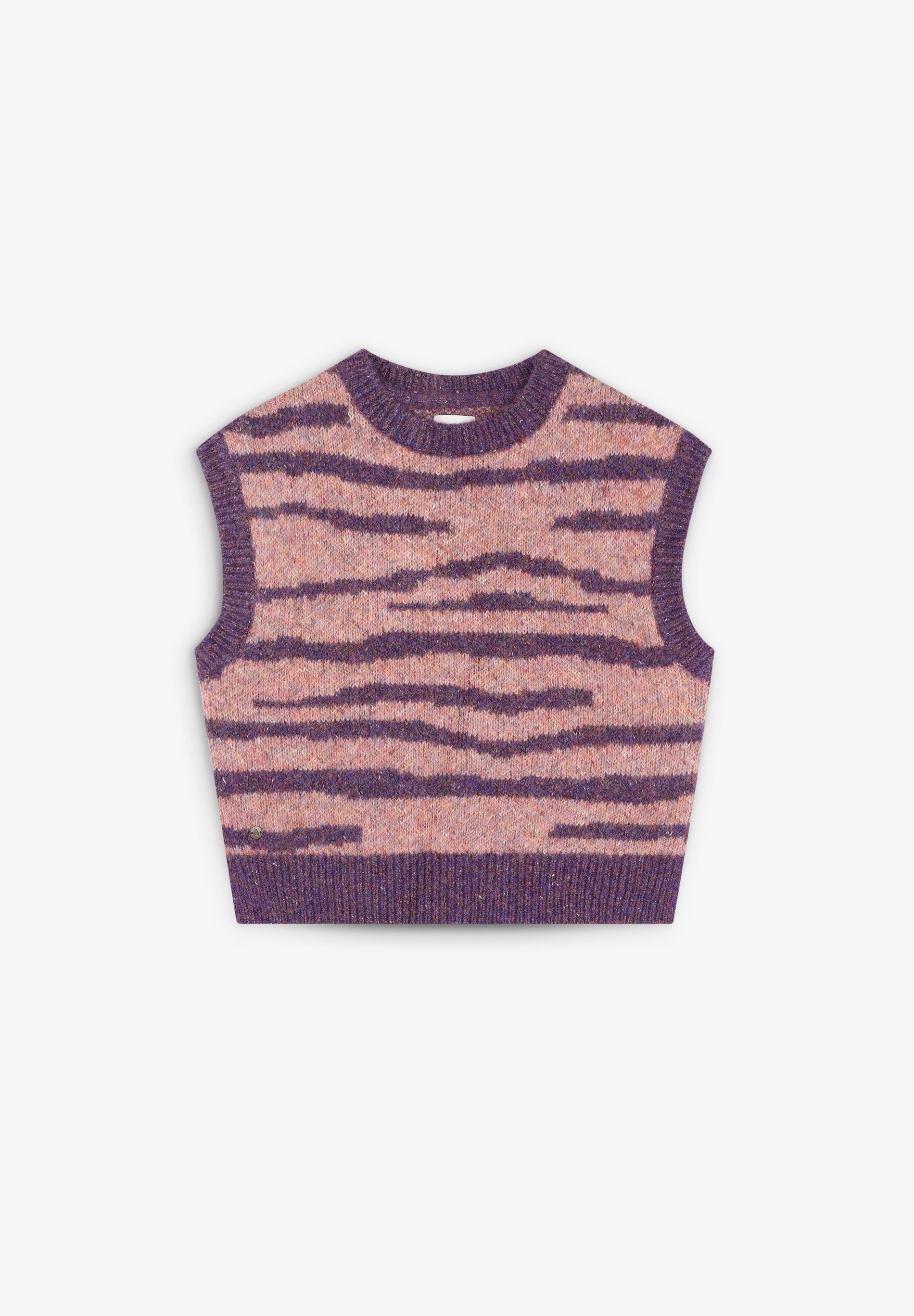 COLETE EM MALHA COM ESTAMPADO ANIMAL
