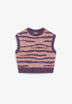 COLETE EM MALHA COM ESTAMPADO ANIMAL