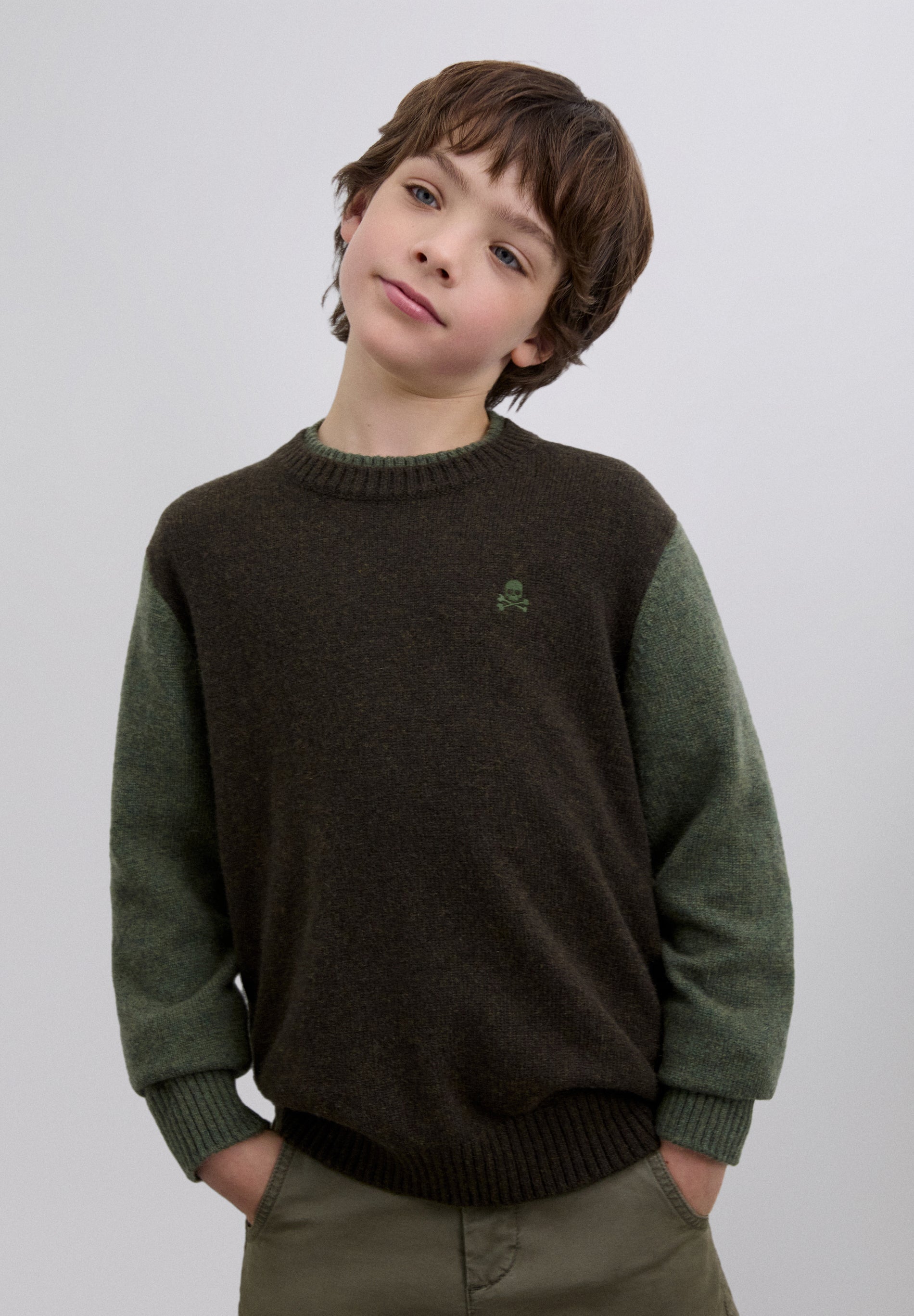 SWEATER DE MALHA EM CONTRASTE