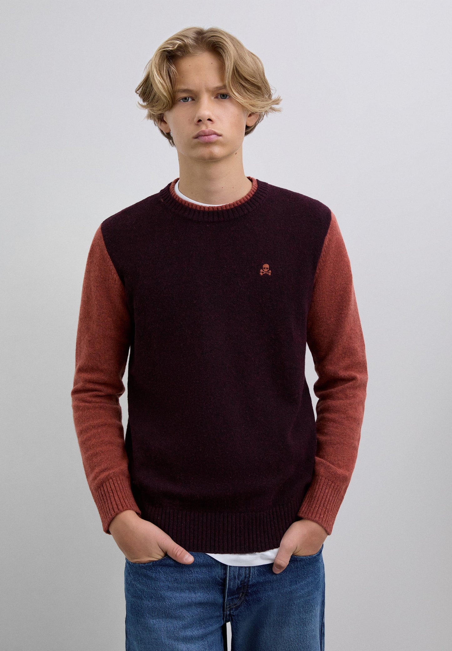 SWEATER DE MALHA EM CONTRASTE