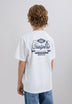 T-SHIRT COM PADRÃO DE LOGÓTIPO