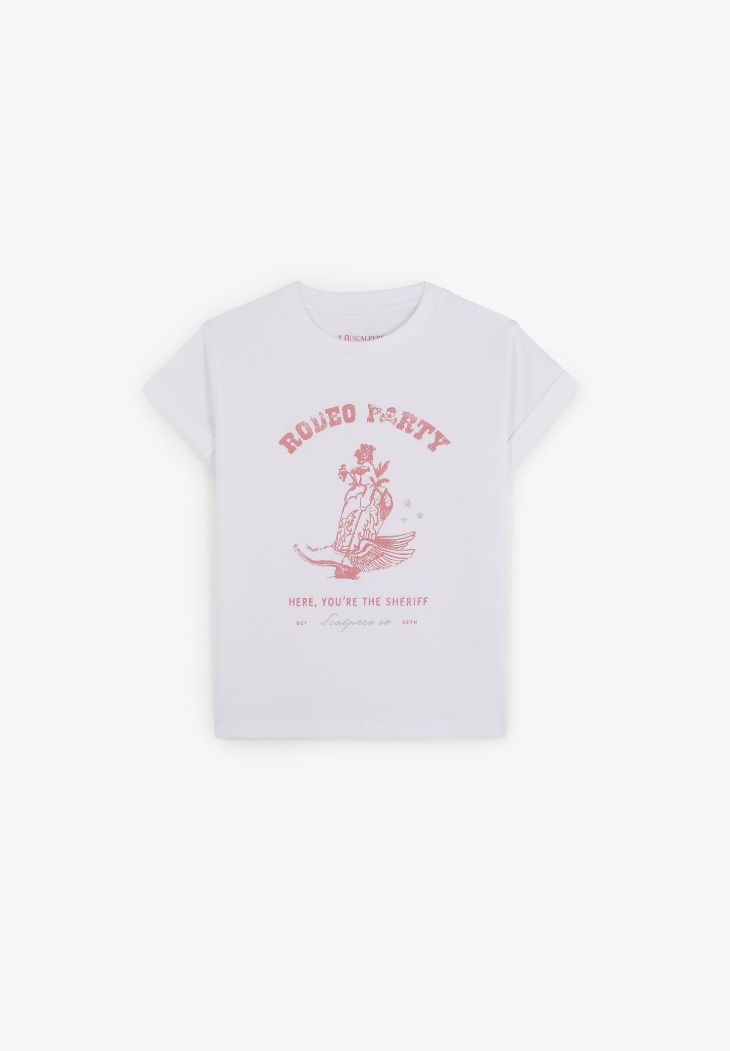 T-SHIRT COM PADRÃO DE LOGÓTIPO