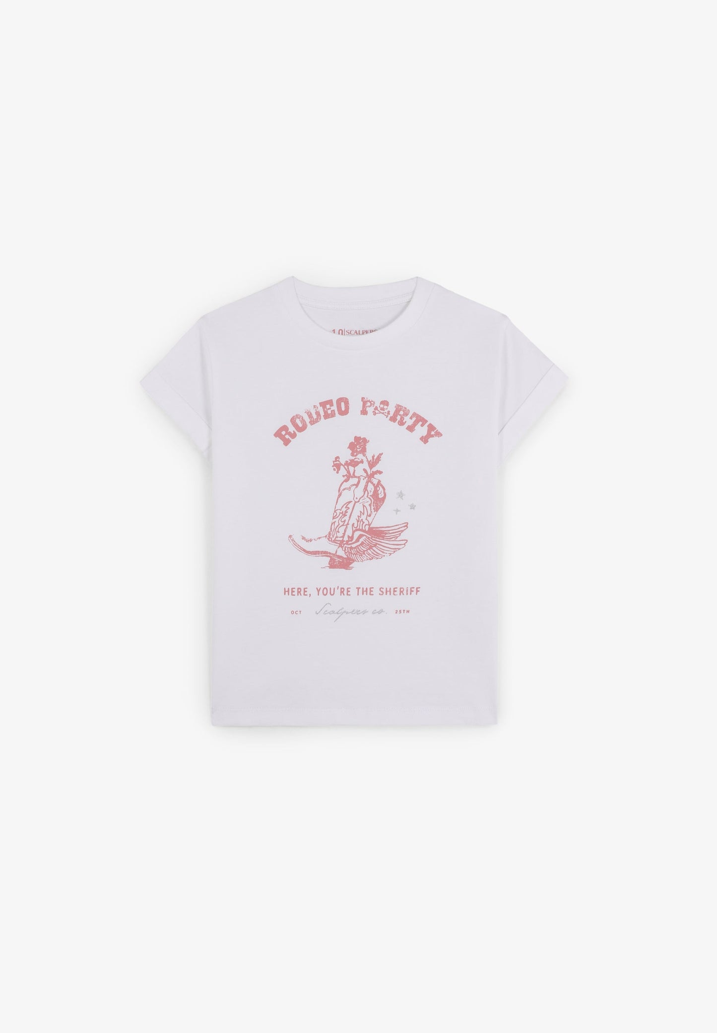 T-SHIRT COM PADRÃO DE LOGÓTIPO