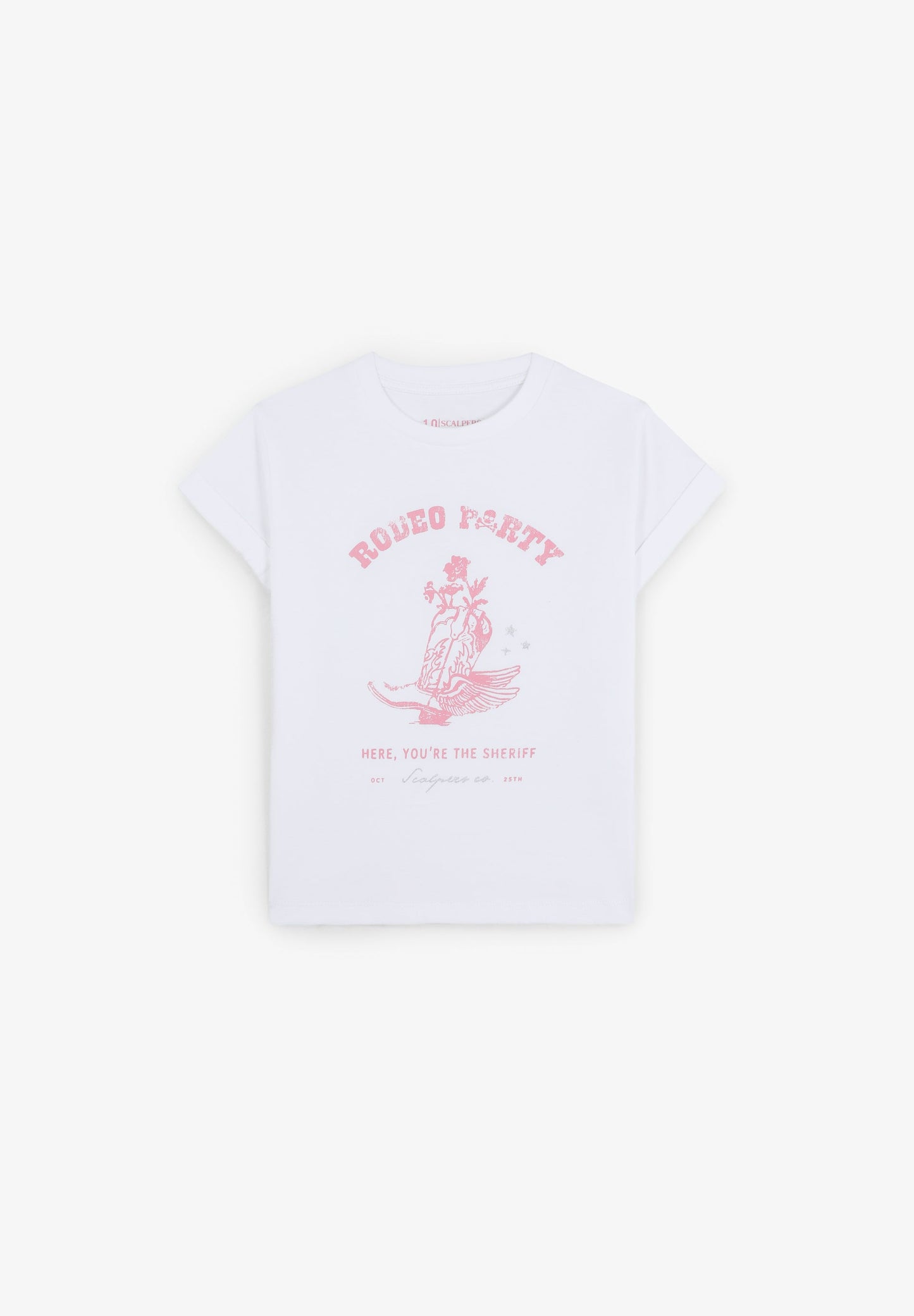 T-SHIRT COM PADRÃO DE LOGÓTIPO