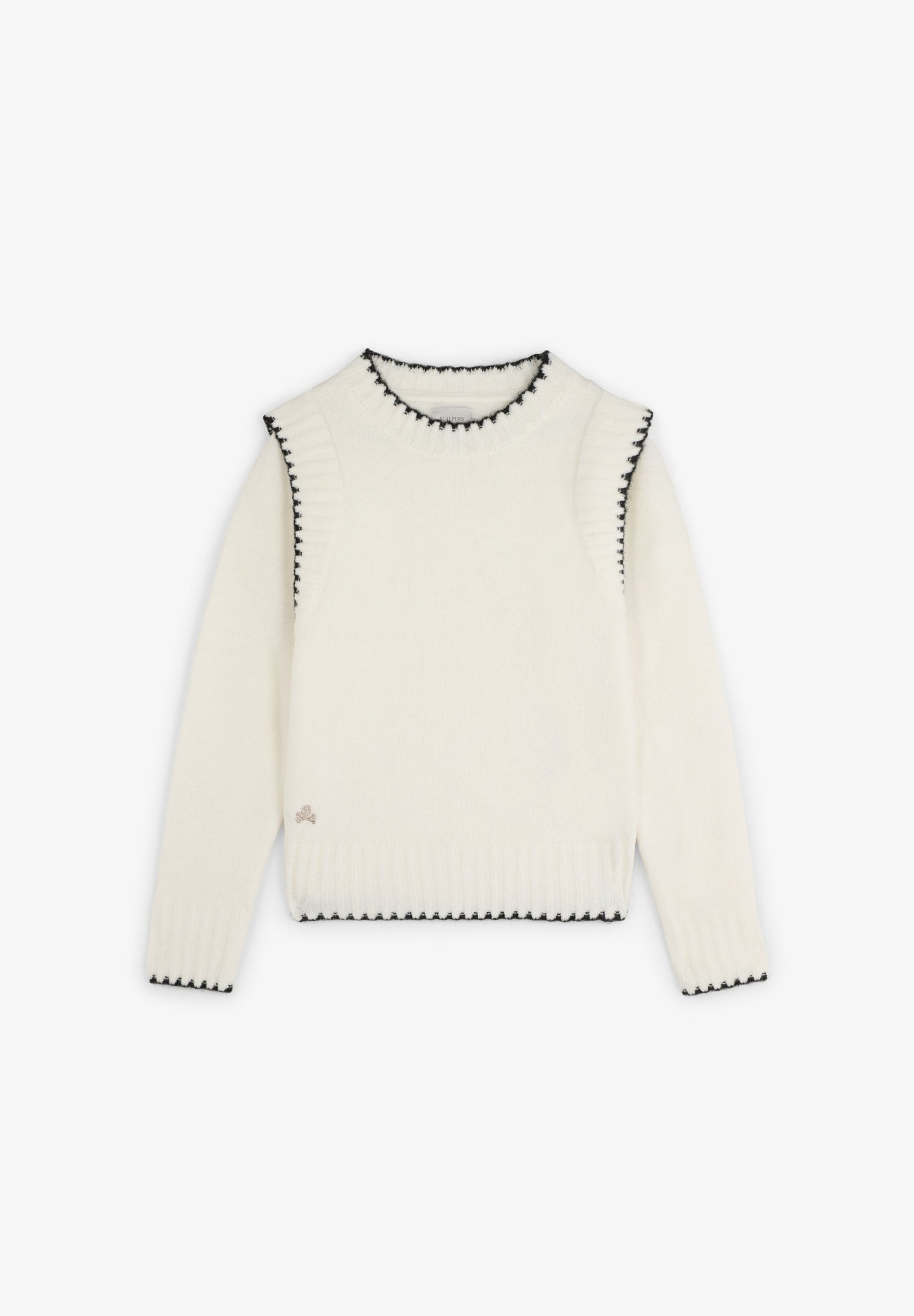 SWEATER DE MALHA COM CONTRASTE