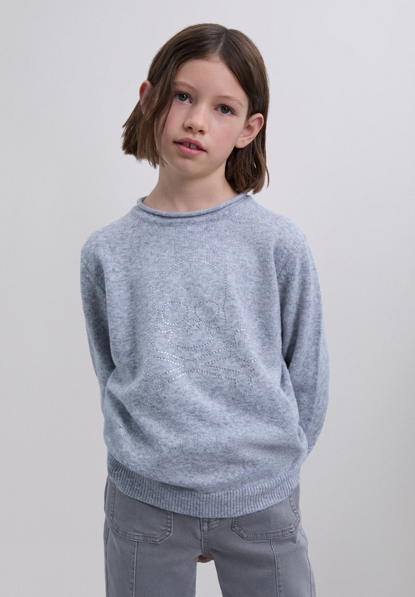 SWEATER COM SKULL STRASS