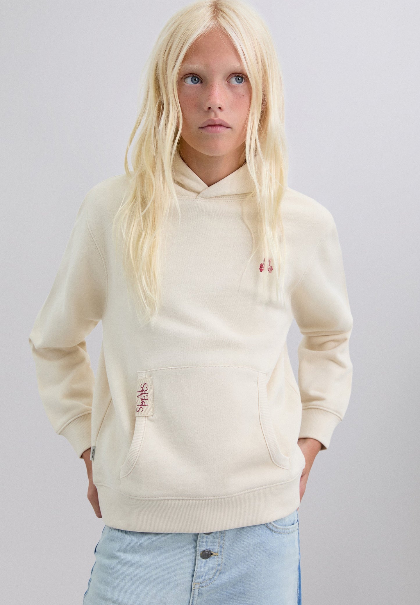 SWEATSHIRT DE CAPUZ COM LOGÓTIPO BORDADO