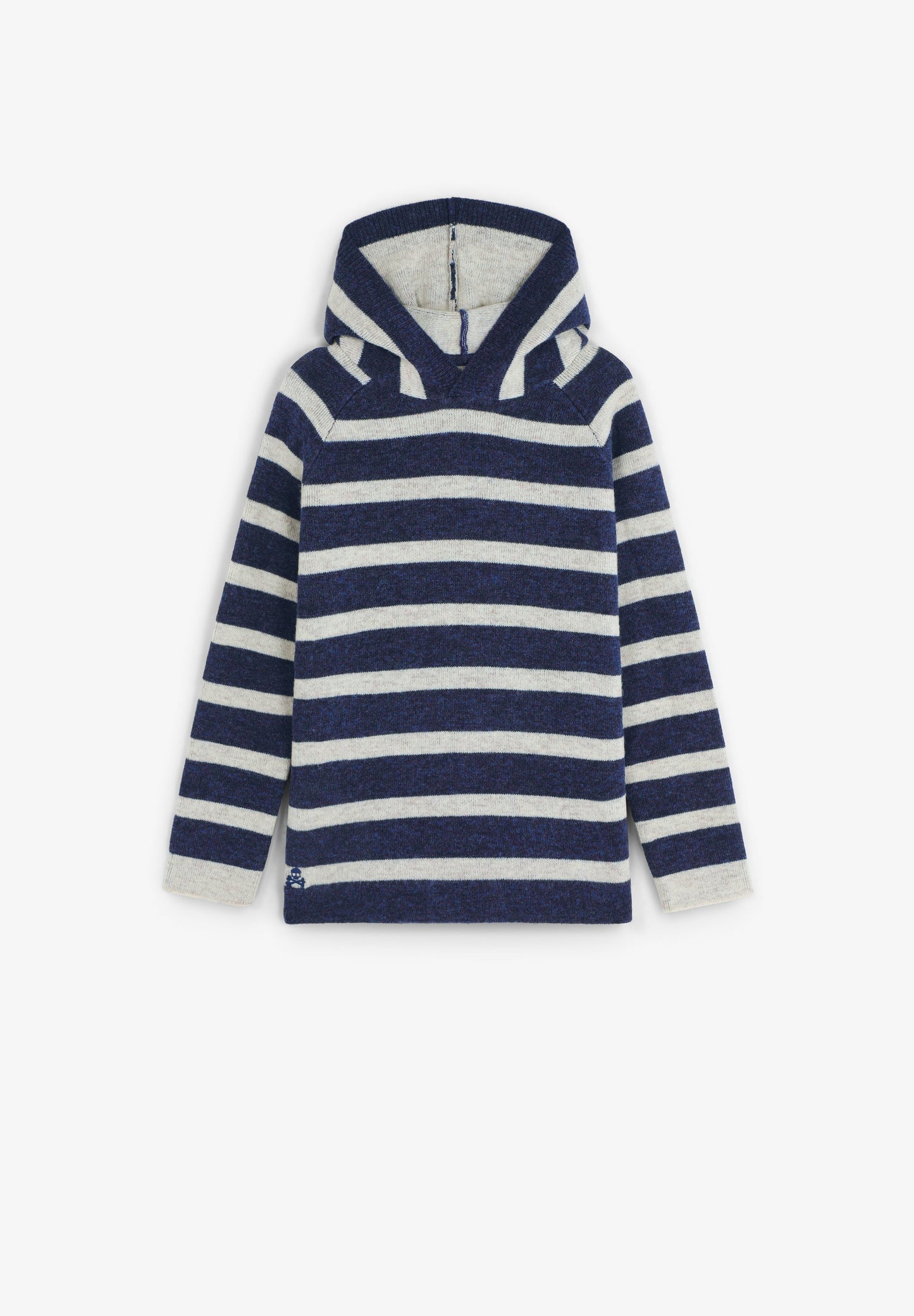 SWEATER DE MALHA ÀS RISCAS COM SKULL